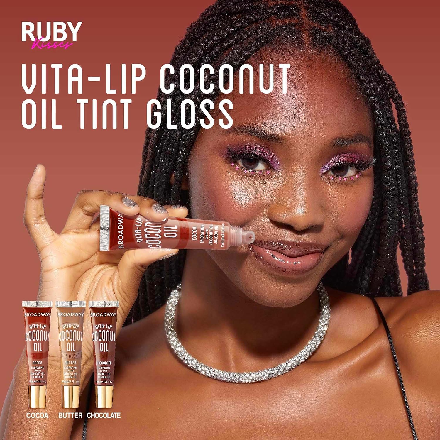 Ruby Kisses Broadway Vita-Lip Clear Lip Gloss (8 Pack), Ultra-Hydrating & Soothing Formula with Vitamins
