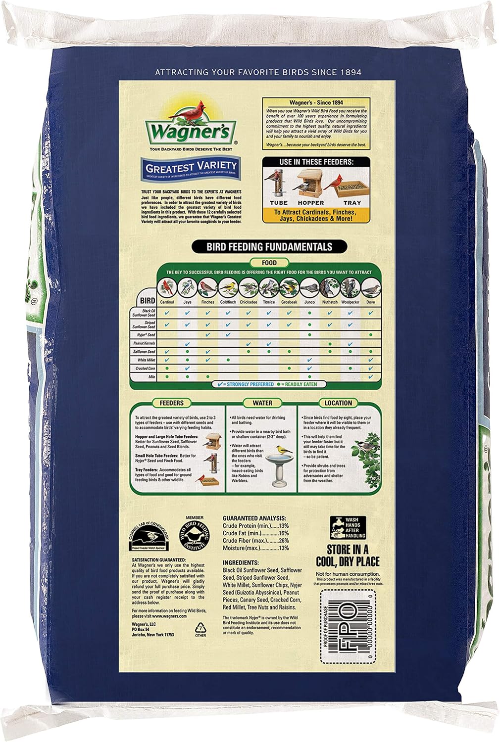 Wagner's 62034 Greatest Variety Blend Wild Bird Food, 6-Pound Bag