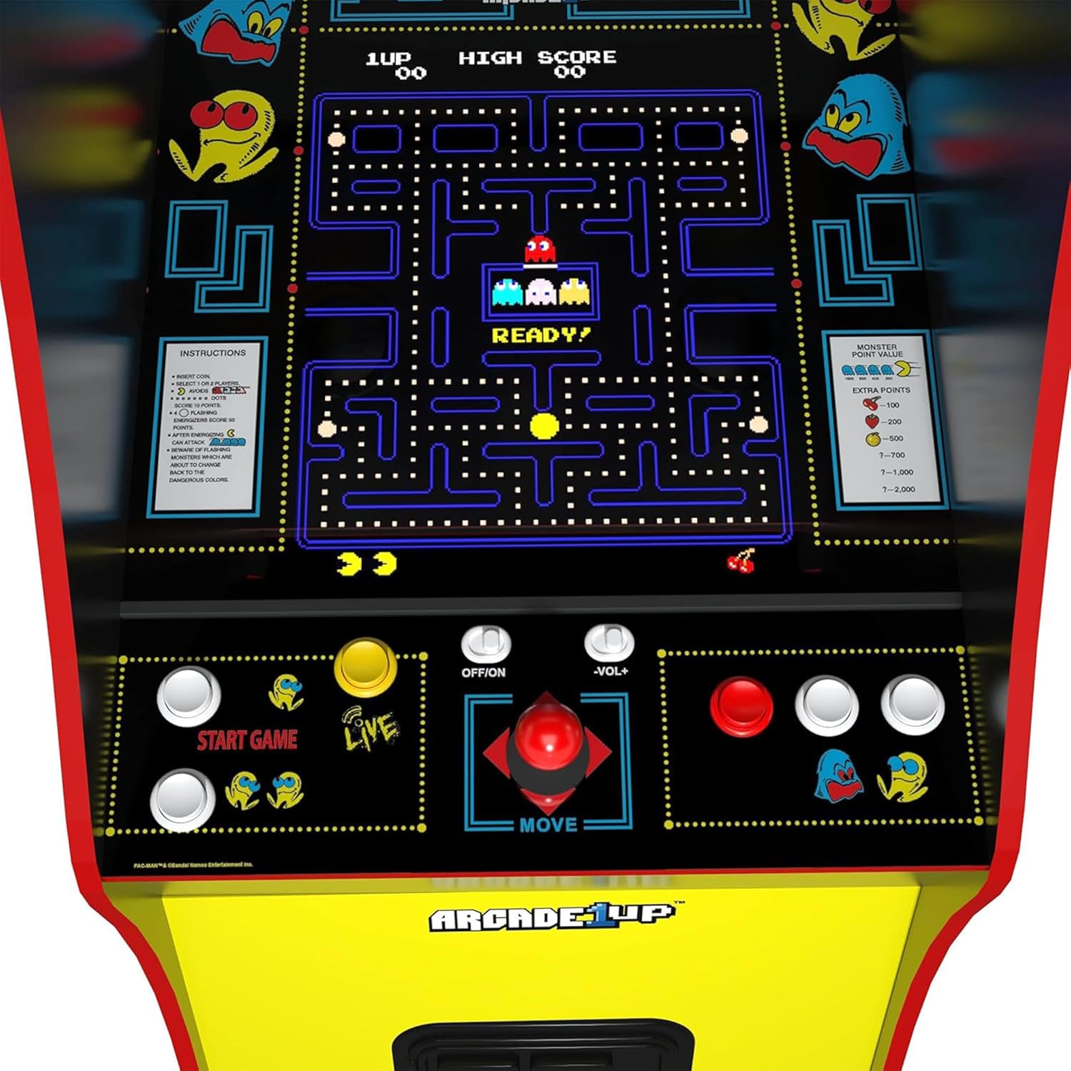 Arcade1Up Pac-Man Deluxe Arcade Gaming Cabinet, 14 Classic Games | Real Feel Joysticks and Buttons, 17-Inch Color Screen