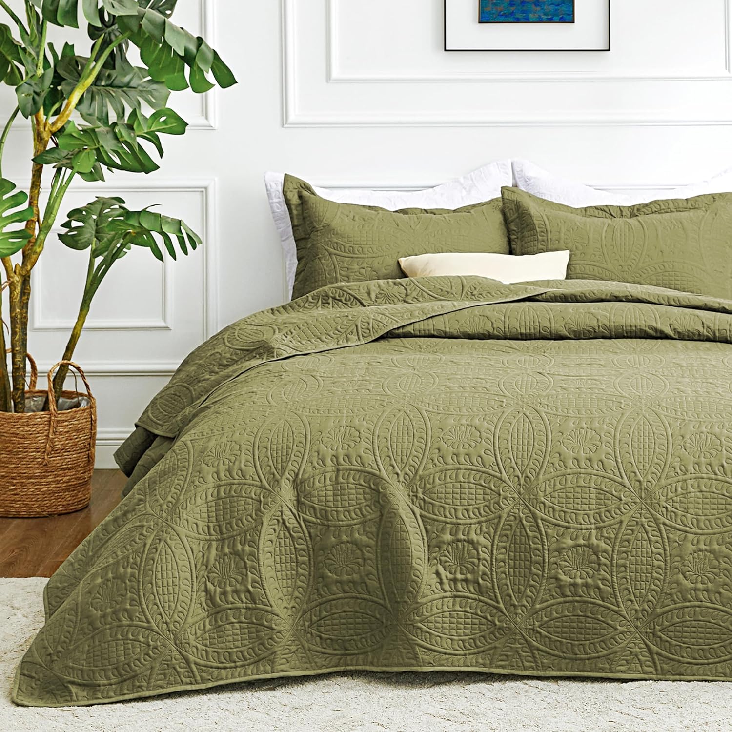 Love's cabin Quilts for Queen Bed Blue Bedspreads - Soft Bed Summer Lightweight Bedspread Comforter - Modern Style Coin Pattern Coverlet for All