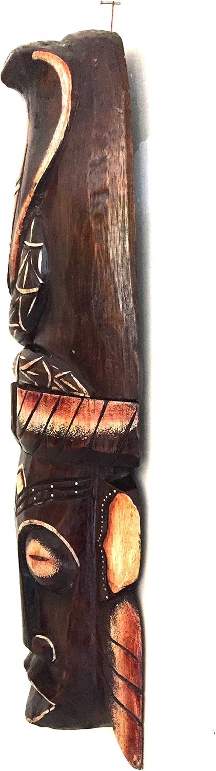 OMA African Mask Wall Hanging Decor Cobra Fortune & Protection Wooden Hand Crafted Home Decor Gift Large