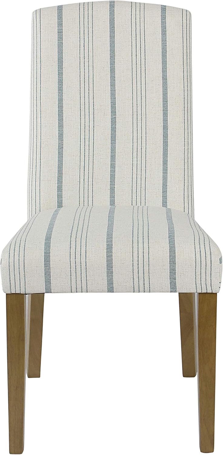 Homepop Home Decor | Classic Upholstered Parsons Dining Chairs | Set of 2 Accent Dining Chairs with Nailhead Trim, Natural Linen