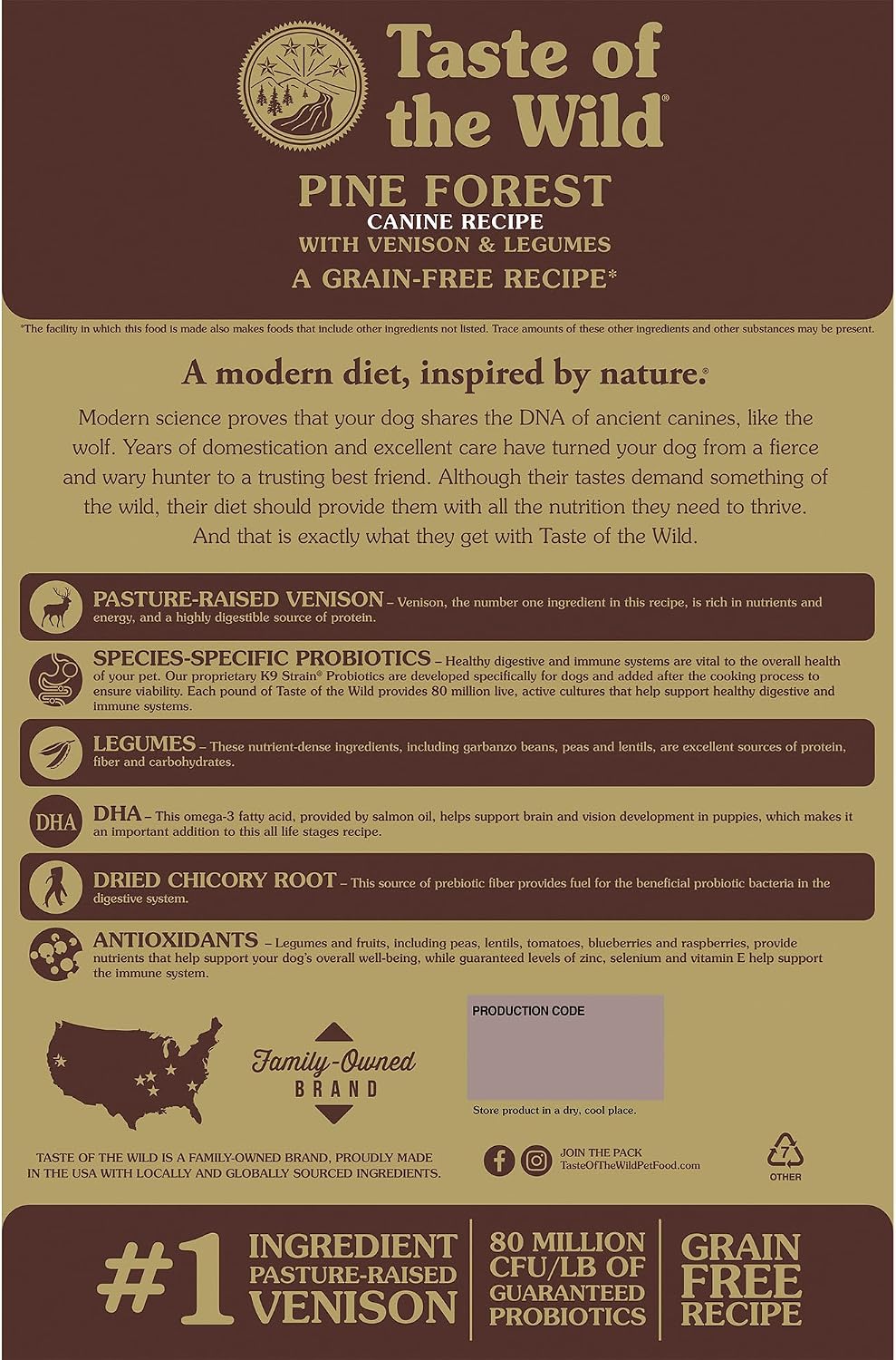 Taste of the Wild Pacific Stream Adult Dry Dog Food, Salmon, 5lb | Grain Free Recipe* | Nutrient Dense to Help Support Peak Health | Guaranteed Omega Fatty Acids to Help Support Skin & Coat