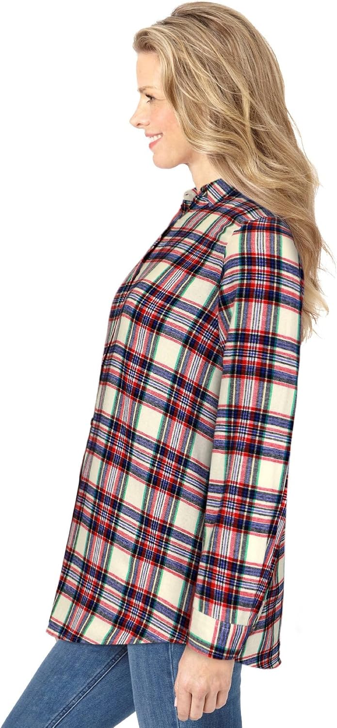 Woman Within Classic Flannel Shirt