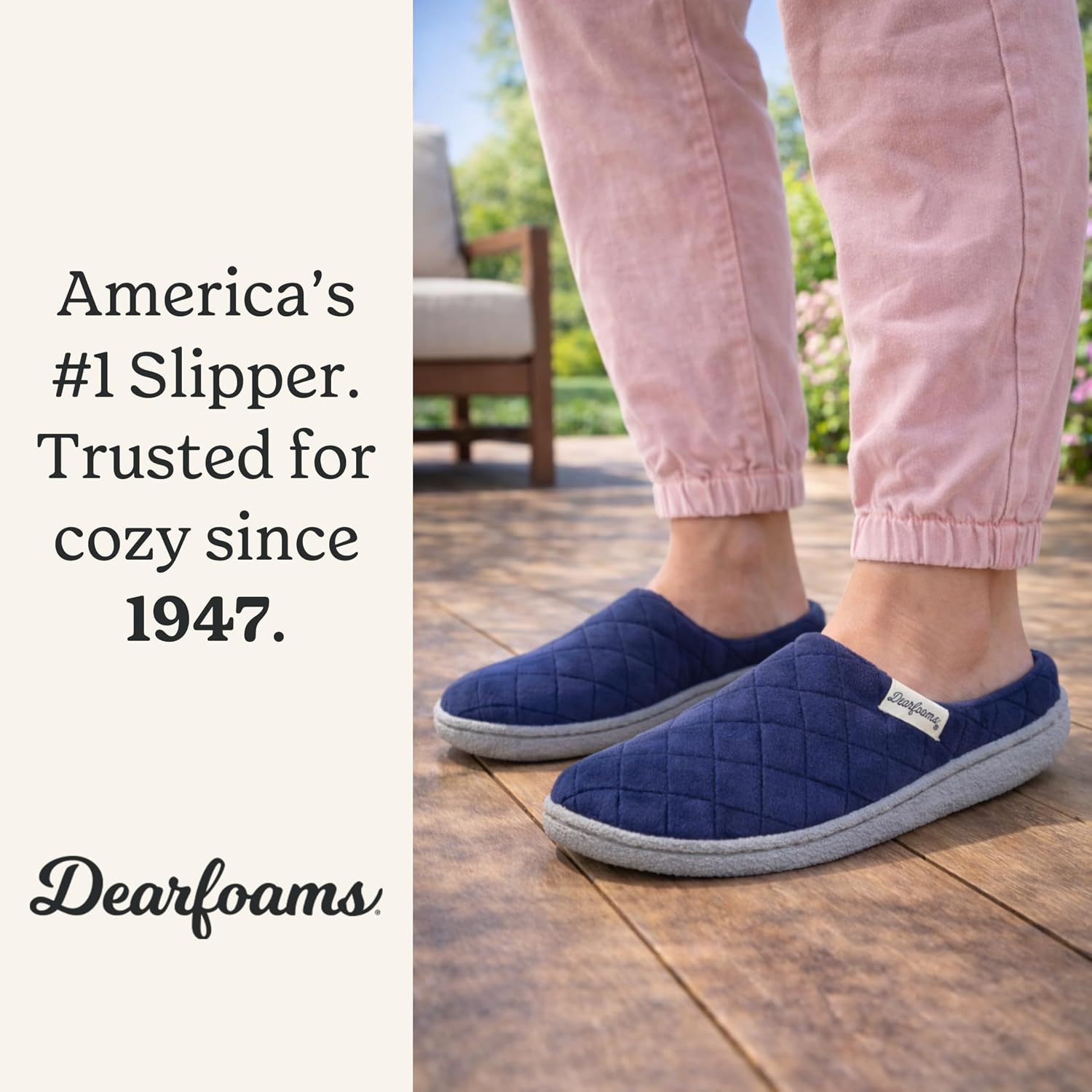 Leslie Terry Clog House Shoes with Memory Foam, Indoor Slippers with Wide Widths