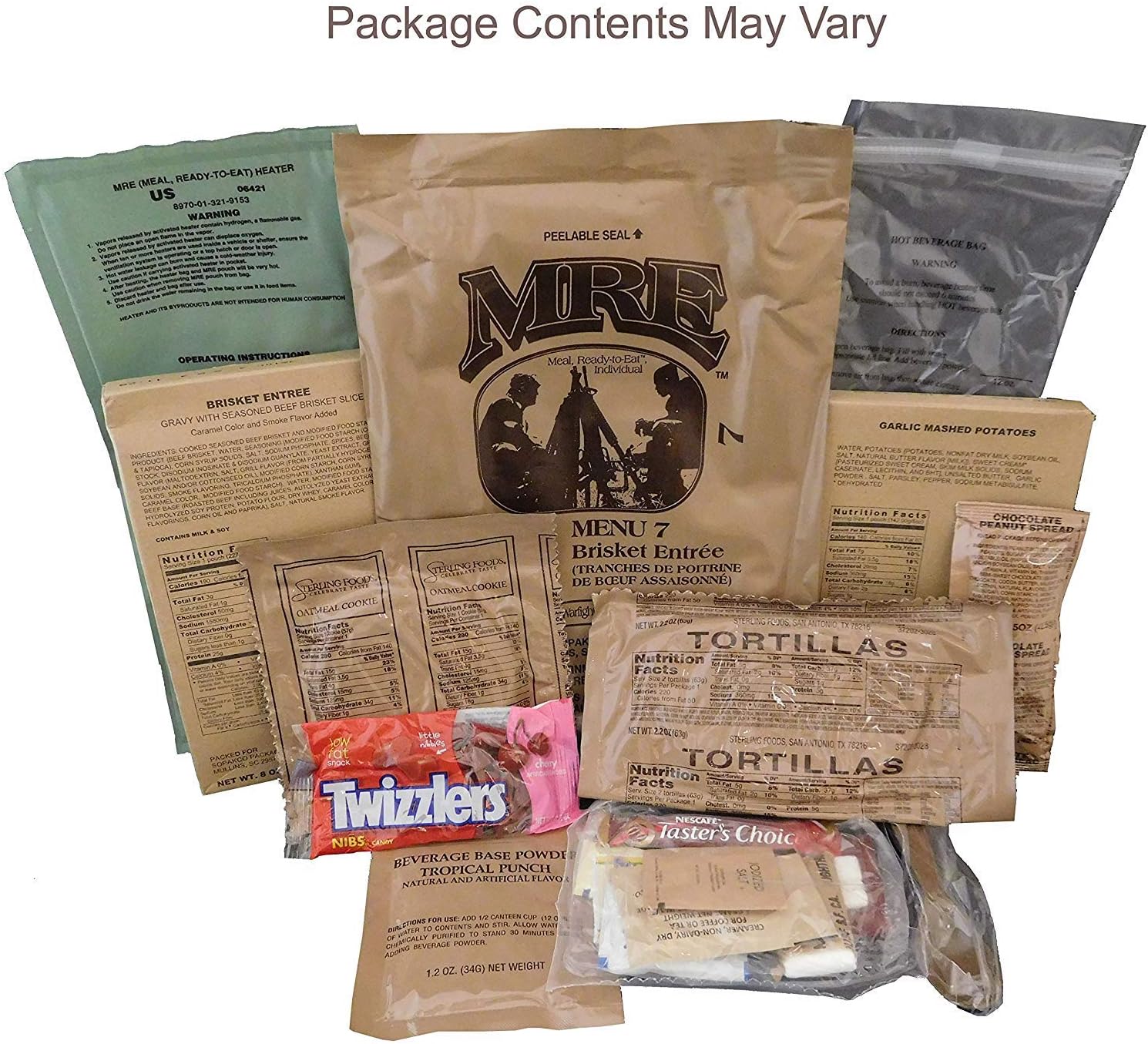 MREs (Meals Ready-to-Eat) Genuine U.S. Military Surplus (1 Pack) Assorted Flavor | Ready-to-Eat Shelf-Stable Meal | Genuine Military Surplus | Long