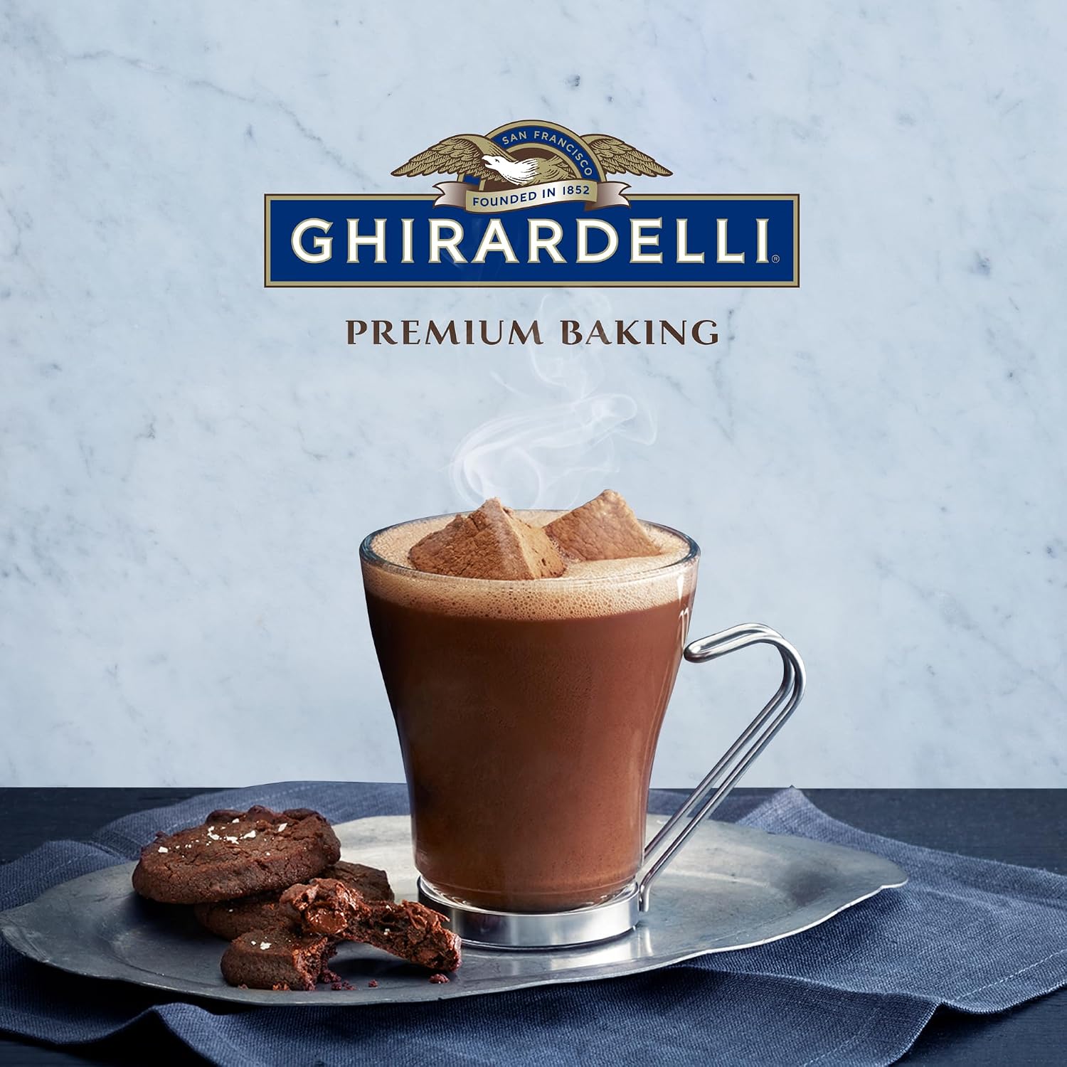 Ghirardelli Chocolate - Premium Hot Cocoa 2 lb pouch with Ghirardelli Stamped Barista Spoon