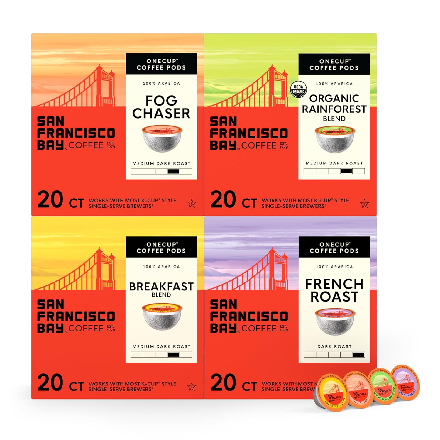 San Francisco Bay French Roast K-Cup Compatible Coffee Pods, 36 ct