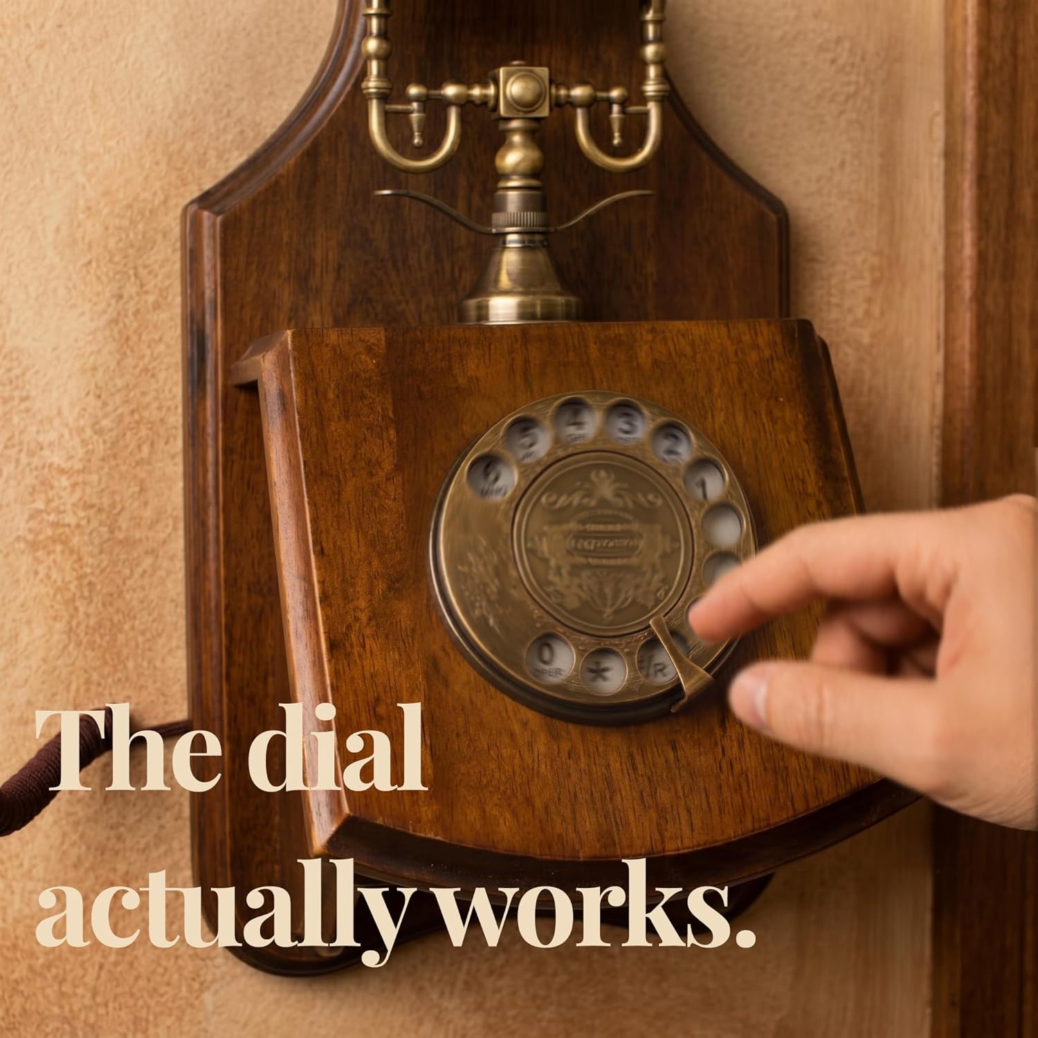 Opis Technology 1921 Cable Model C — A Real-Wood Candlestick Rotary Phone, Fully Working on Modern Home Phone Lines.