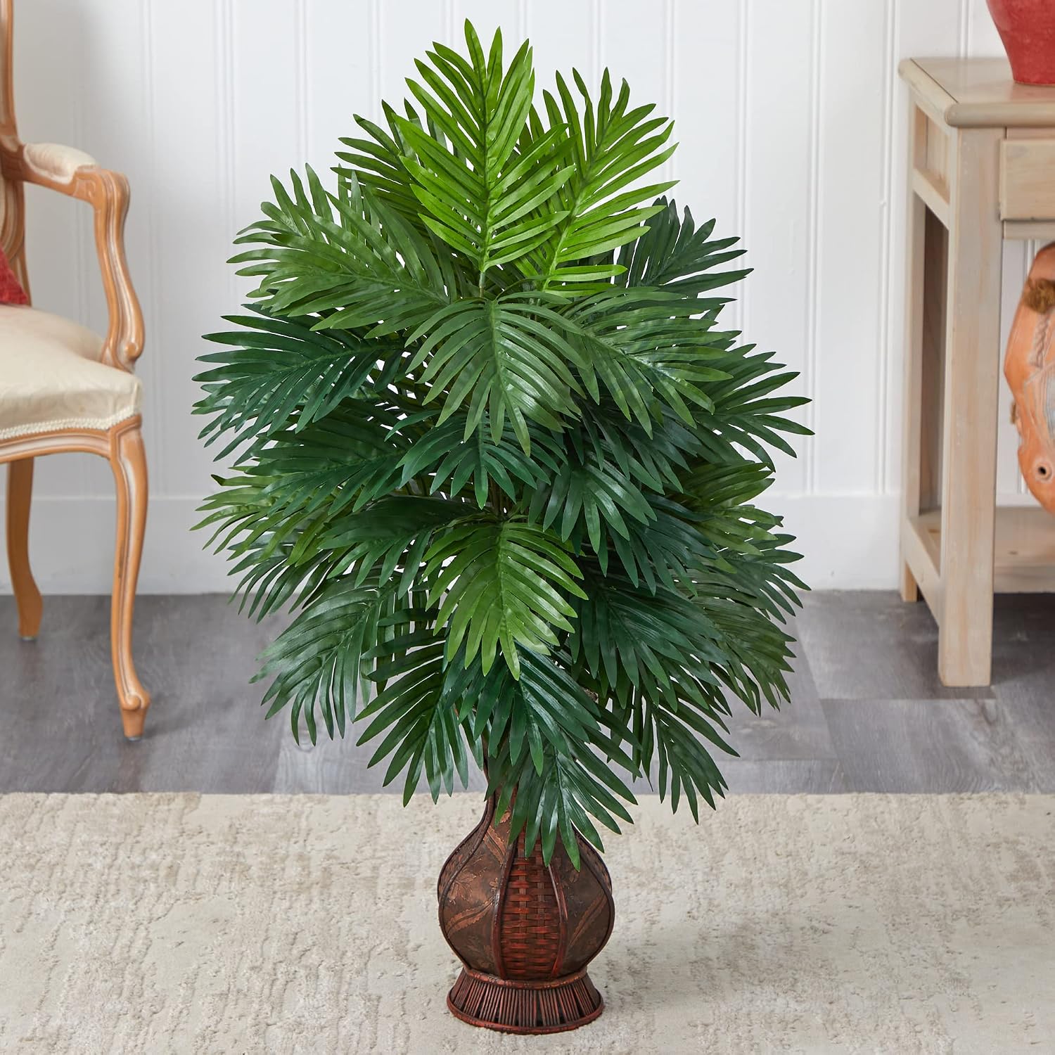 Nearly Natural Areca Palm with Urn Silk Plant
