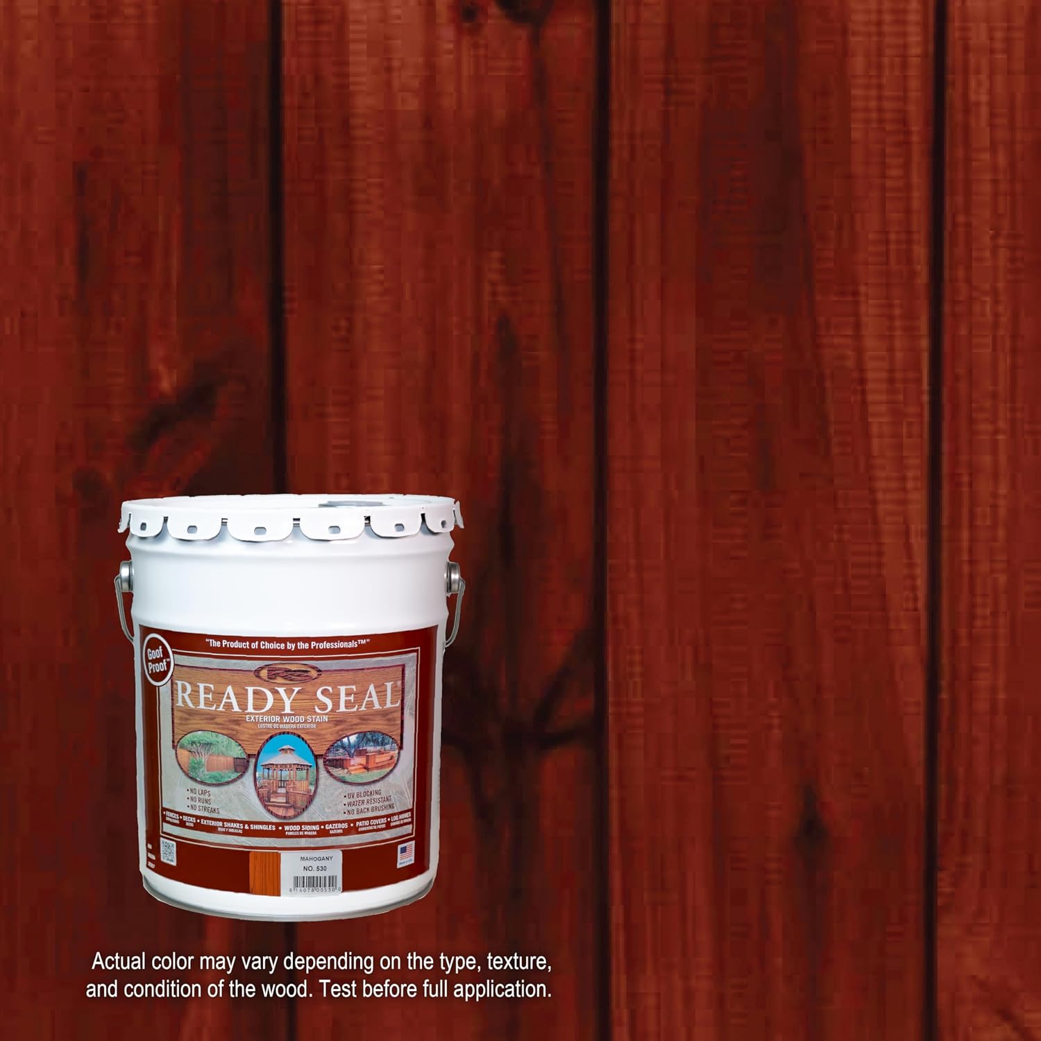 Ready Seal 7966104 5 gal Pail Exterior Wood Stain & Sealer, Light Oak