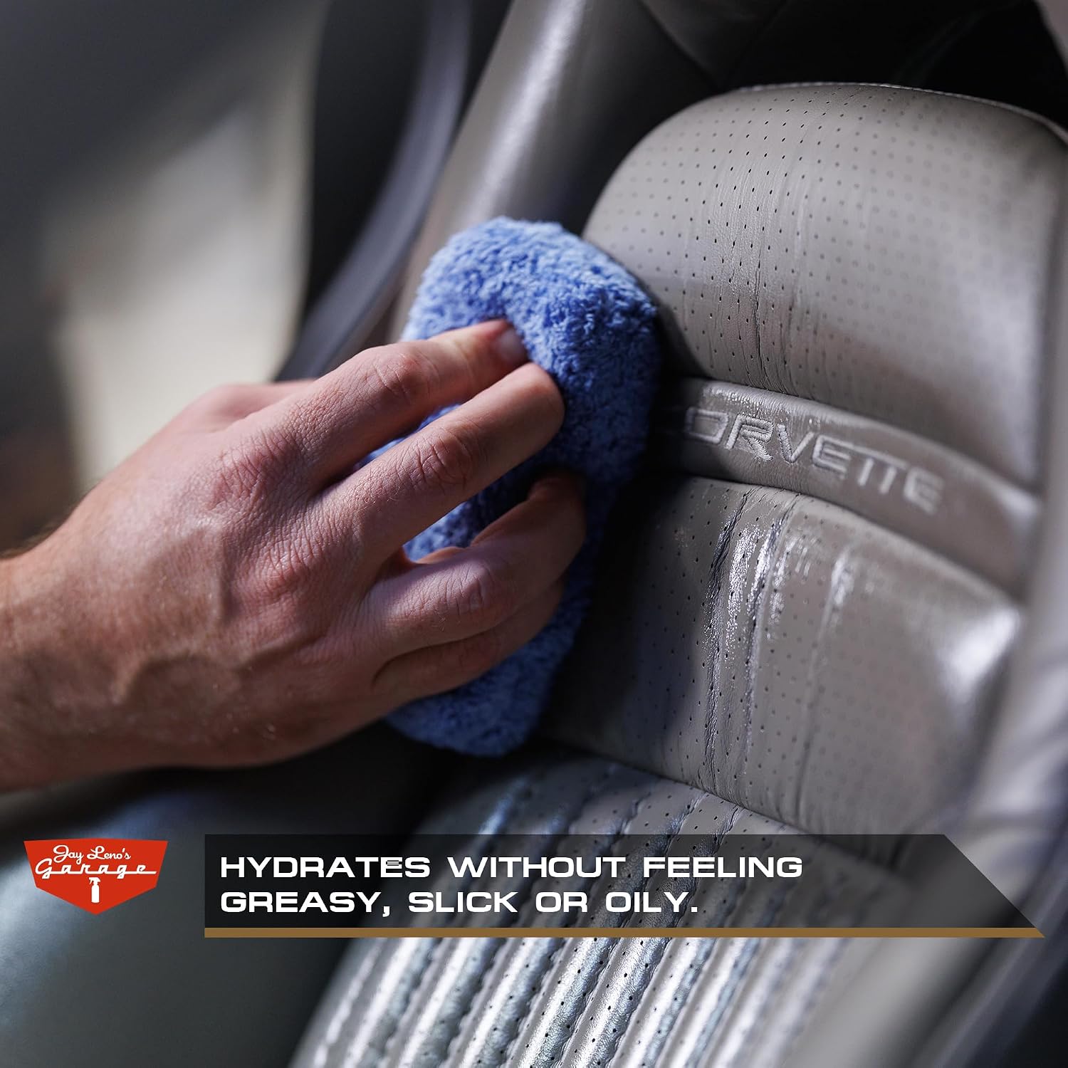 Jay Leno's Garage Leather Cleaner – Deep-Cleaning Leather Seat Cleaner for Car Interior, pH-Balanced Car Refresher That Gently Cleans, Lifts Grime, Refurbish and Restores All Leather Surfaces (16 oz)