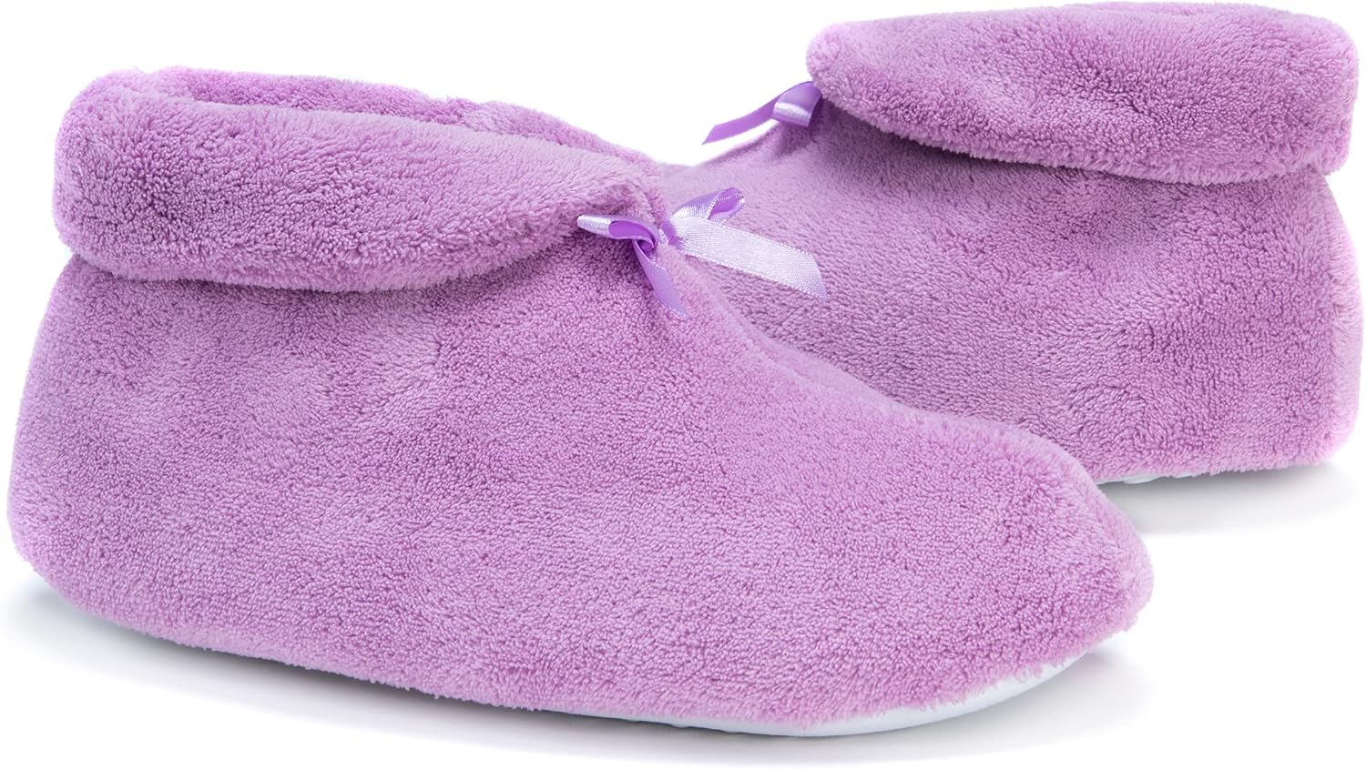 Soft Ones womens Micro Chenille Boot With Satin Bow