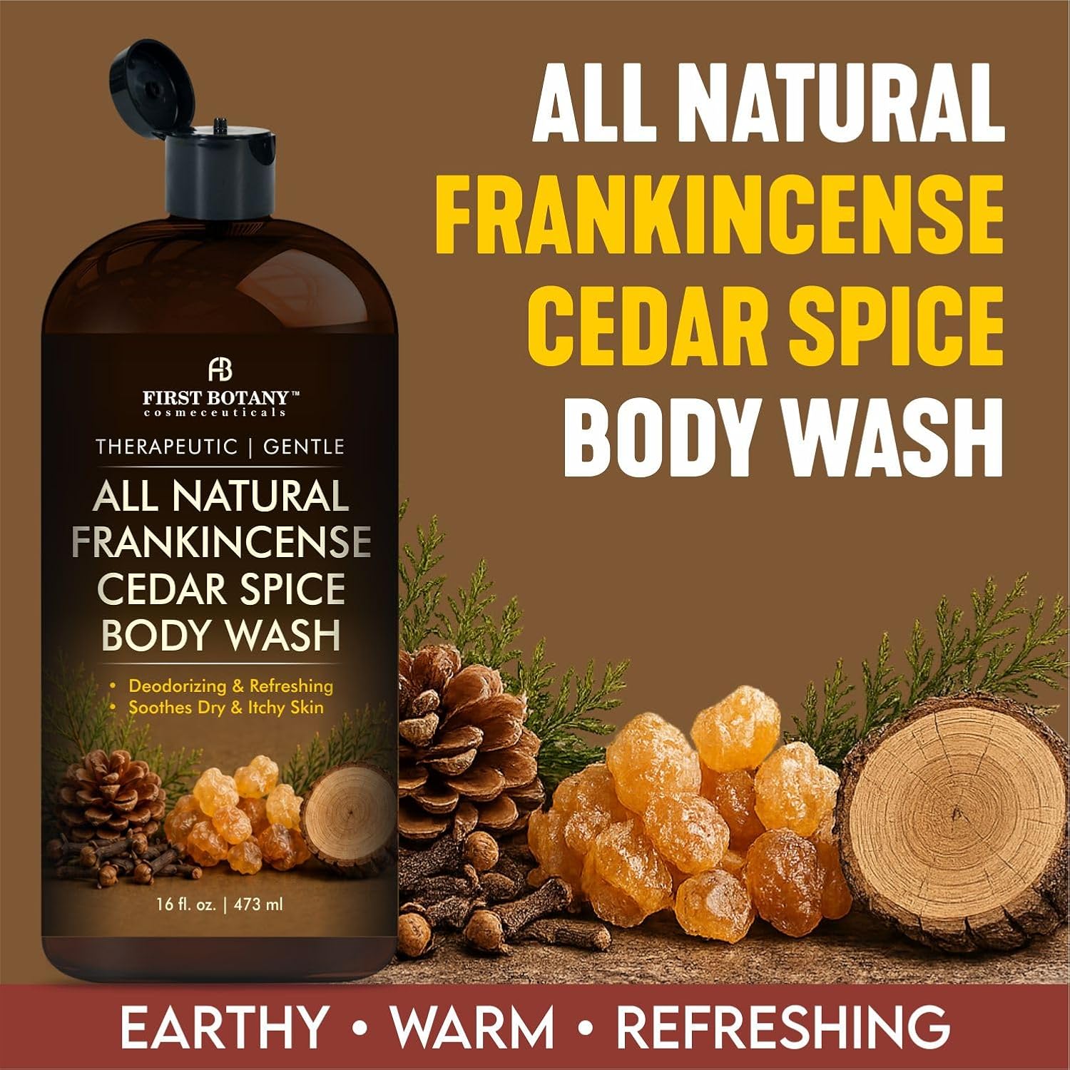 Tea Tree Eucalyptus Body Wash & Skin Cleanser for Women & Men, 16 Fl Oz