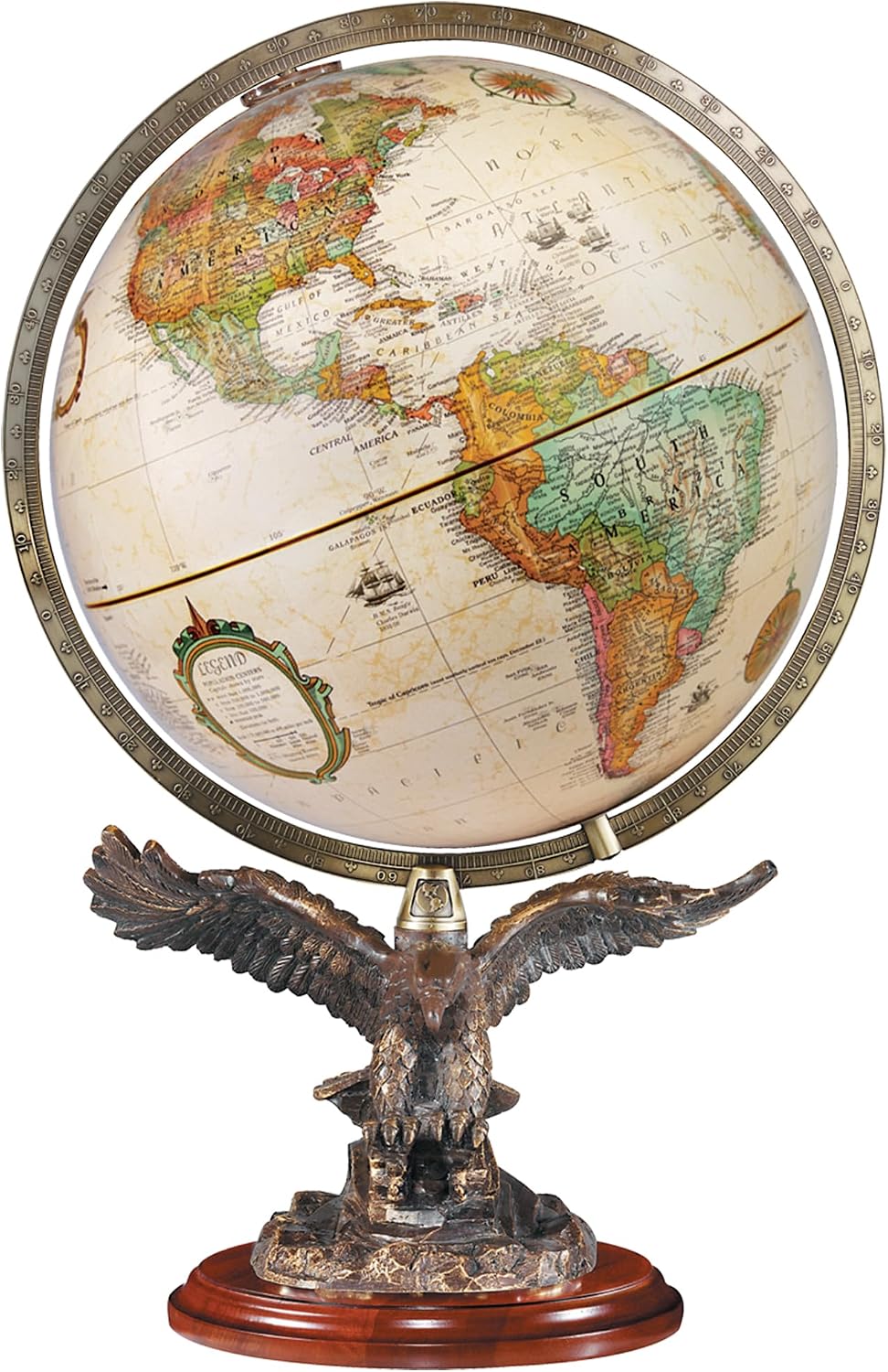 Replogle Globes 31638 Antique Ocean 12" Freedom Globe, Off-White, Small