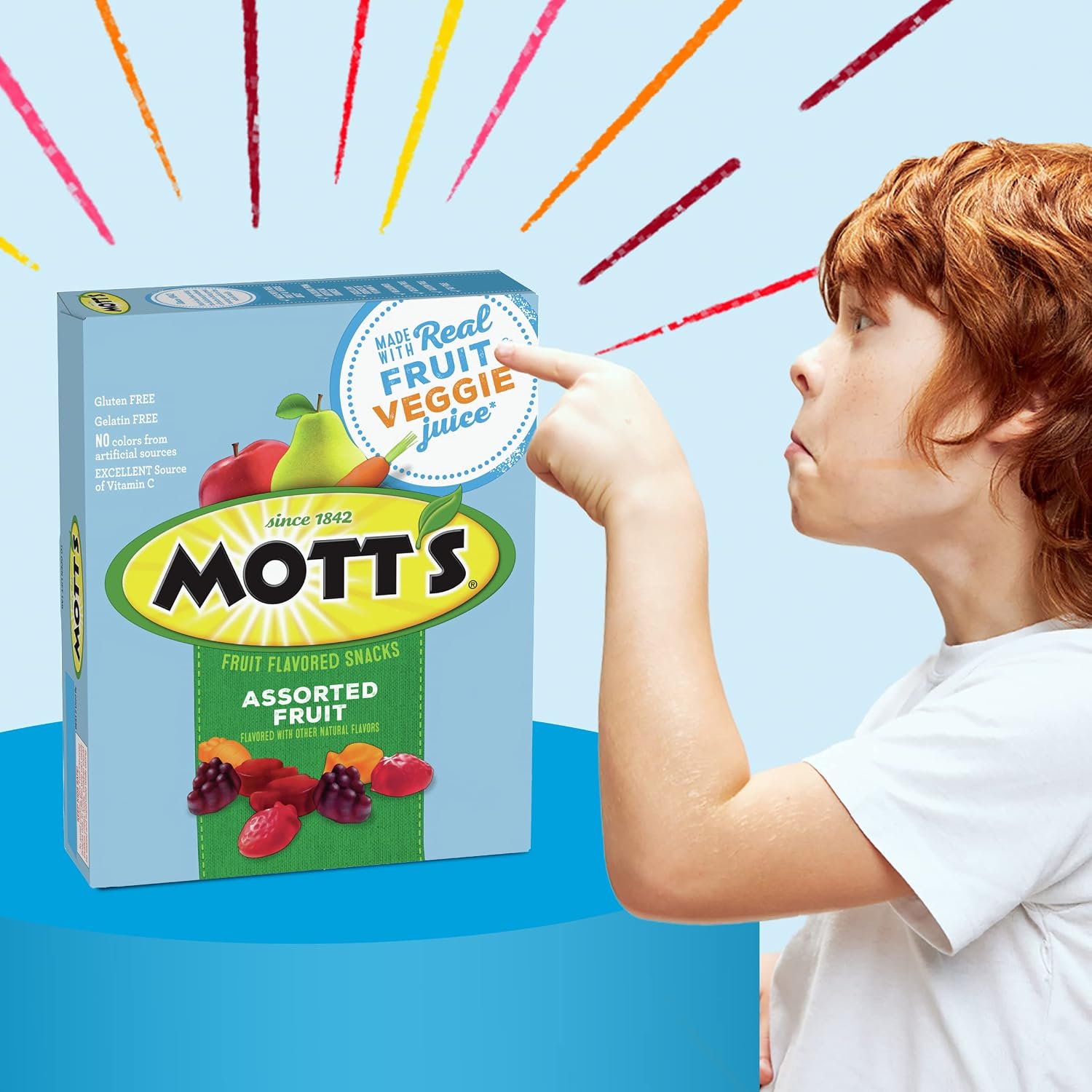 Mott's Fruit Flavored Snacks, Assorted Fruit, Pouches, 0.8 oz, 22 ct (Pack of 6)