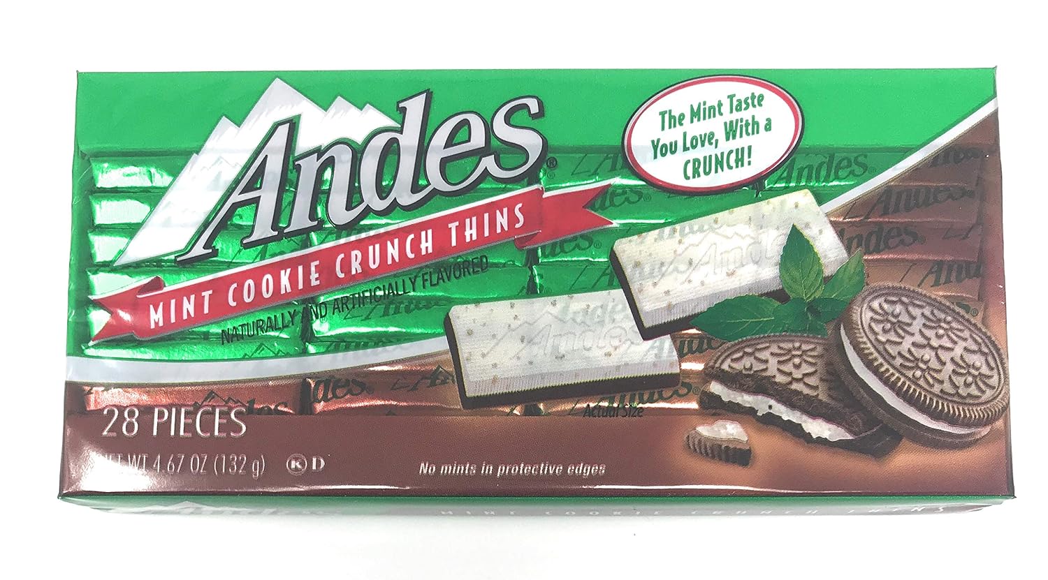 Andes Candies Chocolate Variety Pack of 4 Flavors: Peppermint Crunch, Toffee Crunch, Cherry Jubilee, Mint Cookie Crunch (4.67 oz./28 Pieces Each)