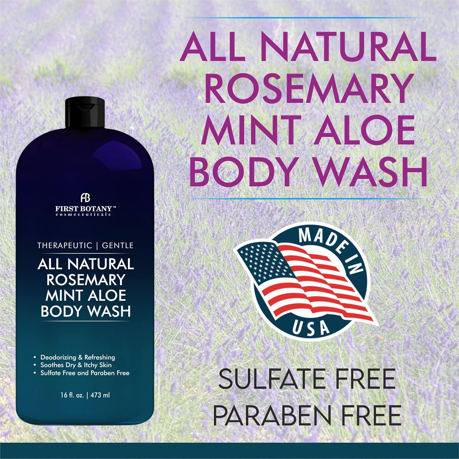Tea Tree Eucalyptus Body Wash & Skin Cleanser for Women & Men, 16 Fl Oz