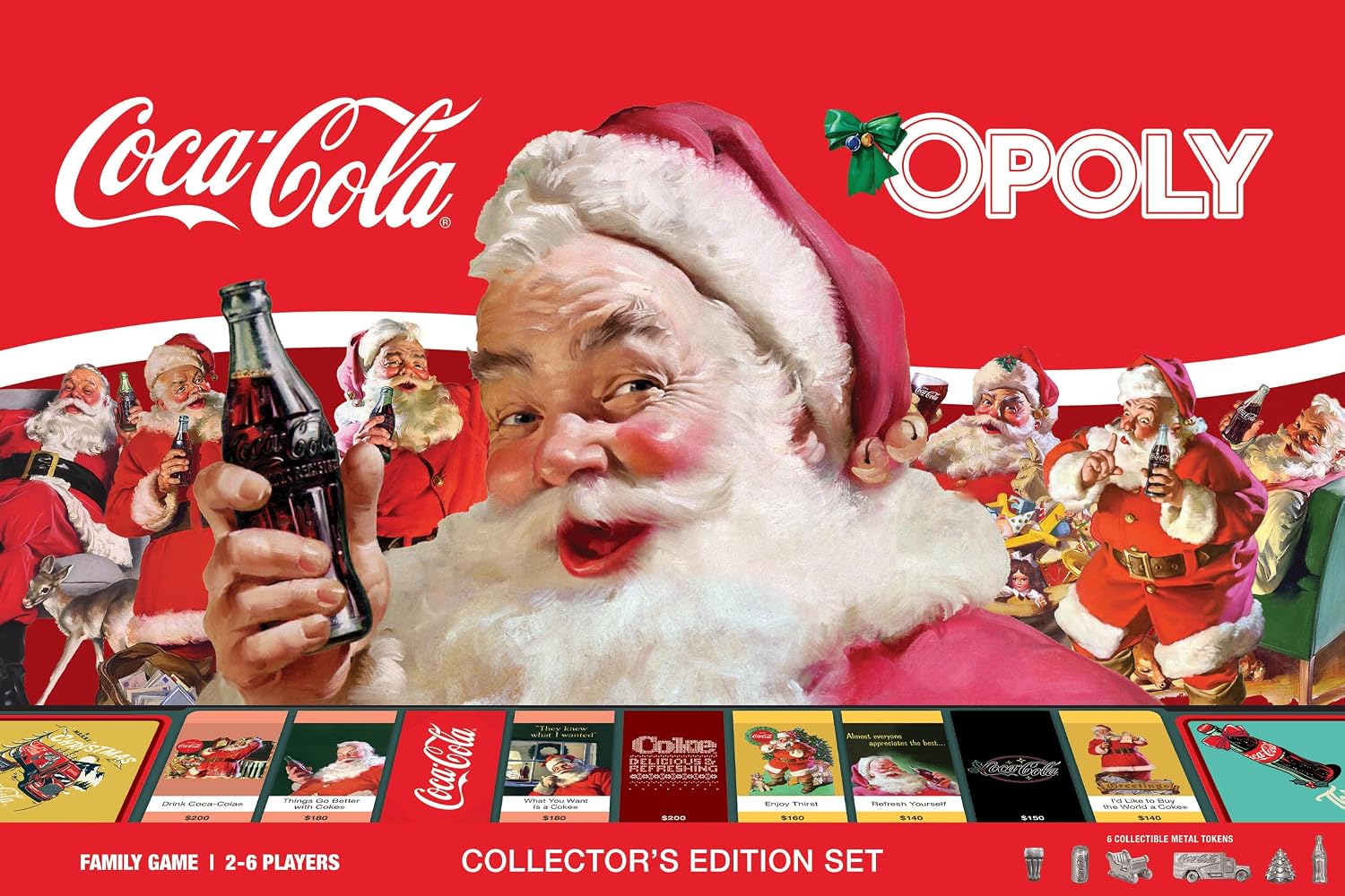 MasterPieces Opoly Board Games - Coca-Cola Opoly - Officially Licensed Board Games for Adults & Families