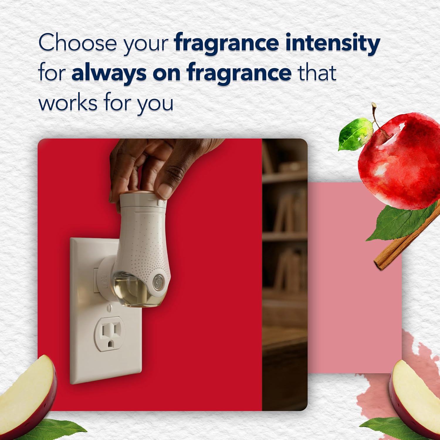 Glade PlugIns Refills Air Freshener, Scented and Essential Oils for Home and Bathroom, Apple Cinnamon, 1.34 Fl Oz, 2 Count