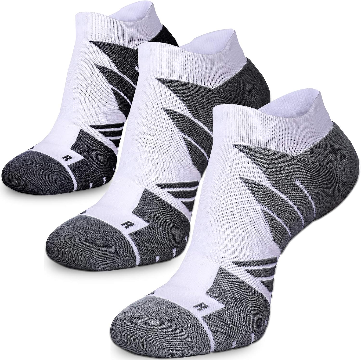 Hylaea Unisex Coolmax No Show Athletic Running Socks, Cushioned No Blisters