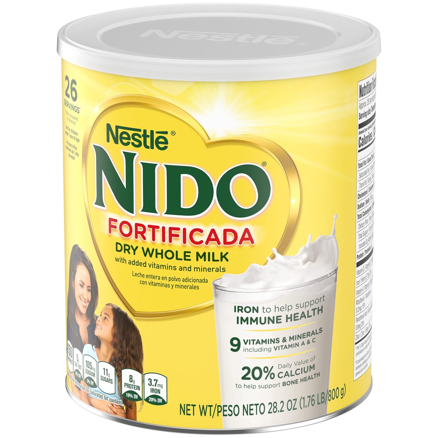 Nestle Nido Fortificada Whole Milk Powder, 28.1 Oz