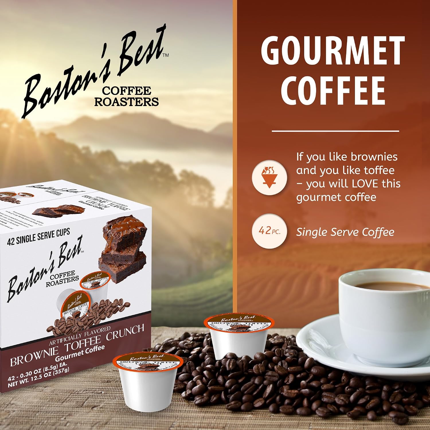 Boston’s Best - Aloha Coconut Flavored Delicious Gourmet Coffee Compatible with Keurig Coffee Maker, 1 Count (42 Single Serve Cups)