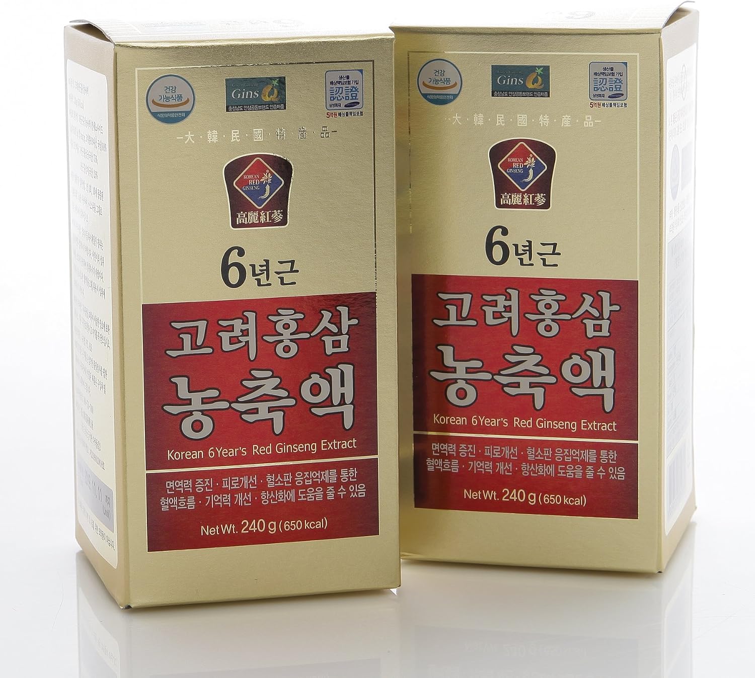 240g(8.5oz), 100% Pure Korean 6years Root Red Ginseng Extract, Saponin, Panax