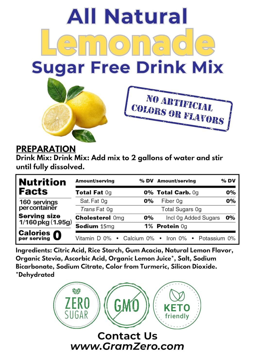 GramZero Grape Sugar Free Drink Mix Sports Pack, Great For Nutrition Club Loaded Teas, Zero Calorie, Stevia Sweetened