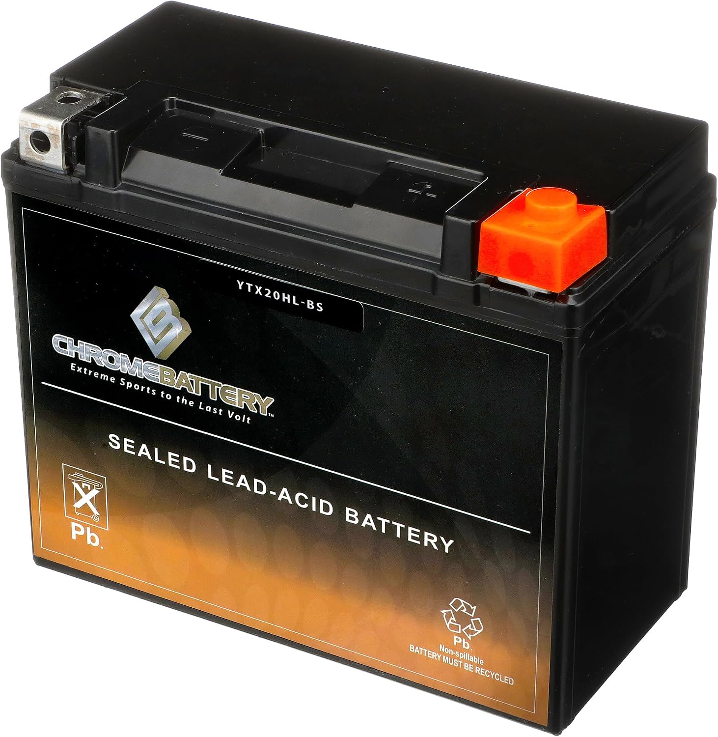 CB CHROMEBATTERY YTX30L-BS 12V 385 CCA AGM – Maintenance-Free 30Ah Battery for Harley, ATV, UTV, Snowmobile, Jet Ski – T3 Nut & Bolt Terminal – Fits Harley Touring, Polaris Sportsman 850