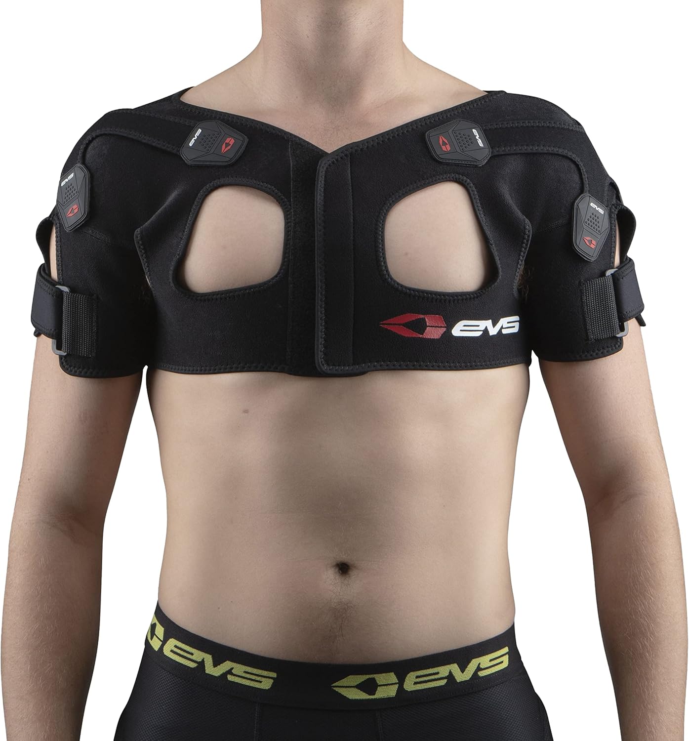 EVS SB05 Dual Shoulder Brace, Compression Fit, w/X-Straps, Medical Grade | Compression support with X-strap stabilization, Breathable Adjustable Fit, for motocross, MTB and off-road riding