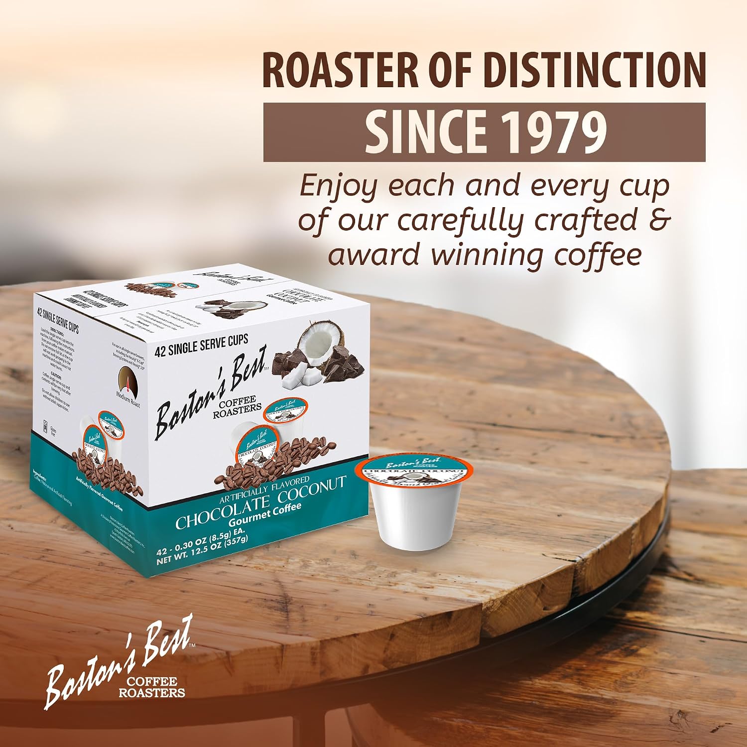 Boston’s Best - Aloha Coconut Flavored Delicious Gourmet Coffee Compatible with Keurig Coffee Maker, 1 Count (42 Single Serve Cups)