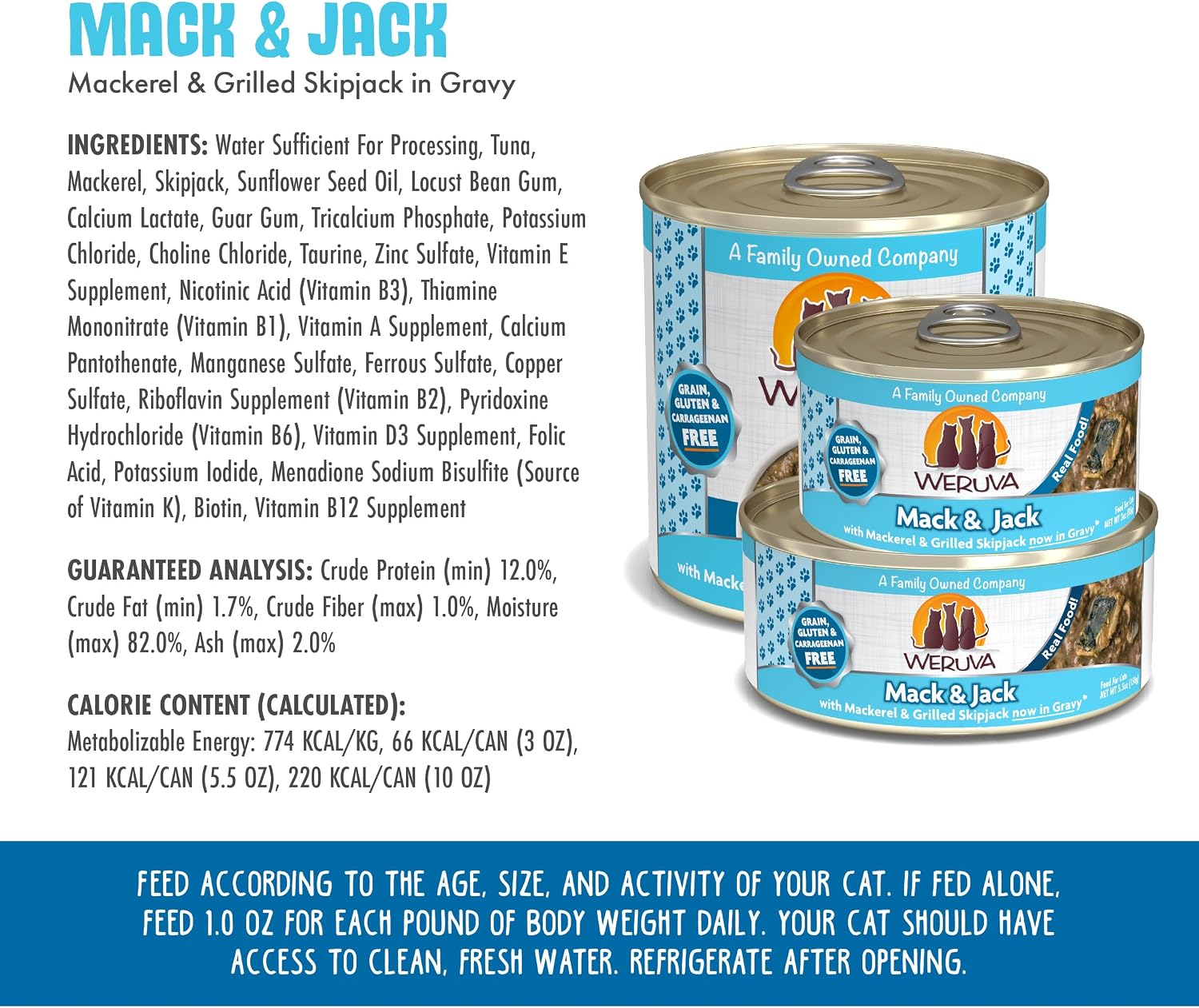Weruva Classic Cat Food, Paw Lickin’ Chicken with Chicken Breast in Gravy, 3oz Can (Pack of 24)