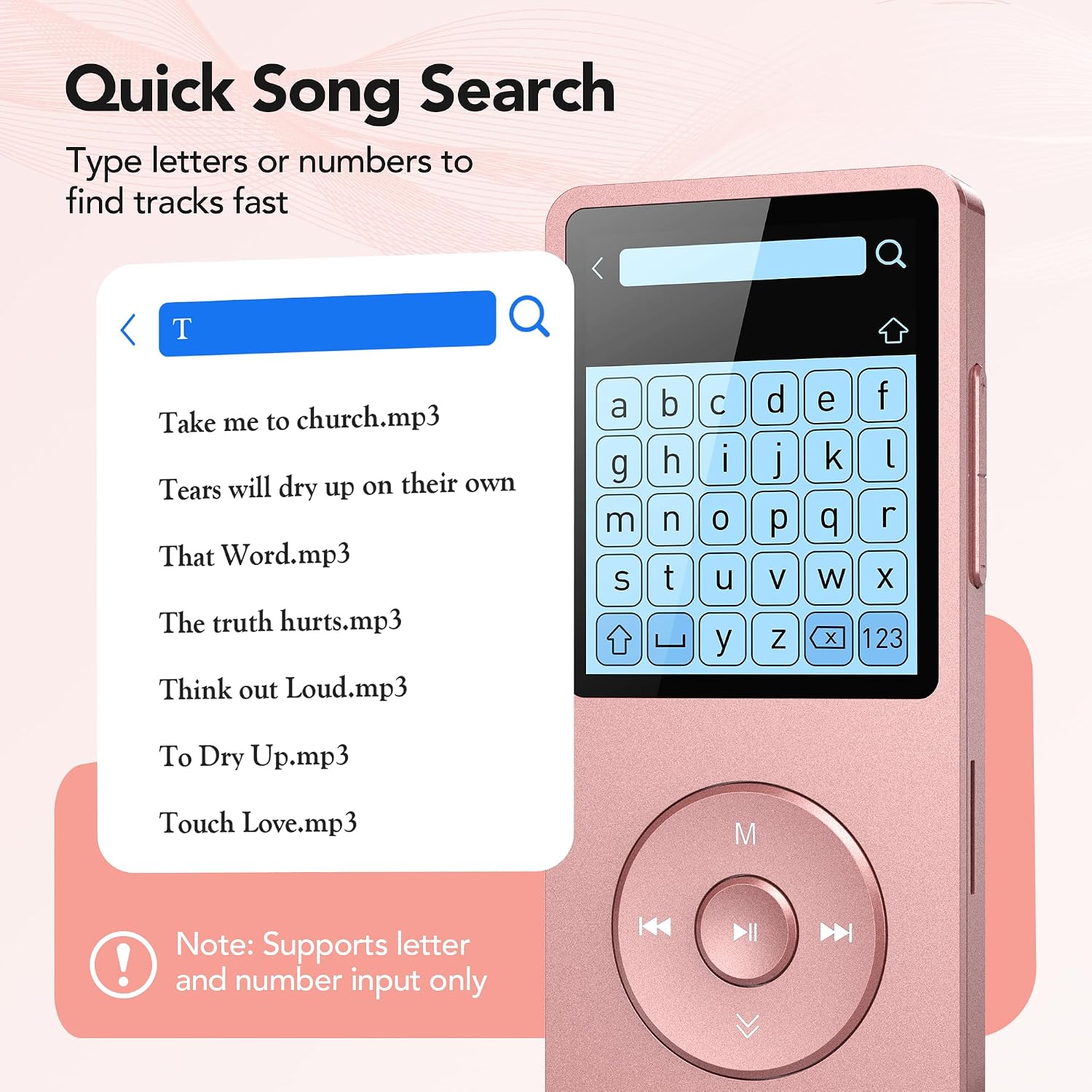AGPTEK A02S 16GB MP3 Player, 65 Hours Playback Music Player, Dark Blue | Lossless Sound, Supports up to 128GB