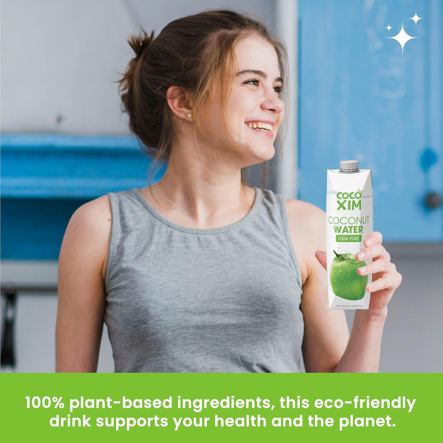 COCOXIM Ready to Drink Pure Coconut Water, 33.8 oz, Pack of 12, Zero Sugar