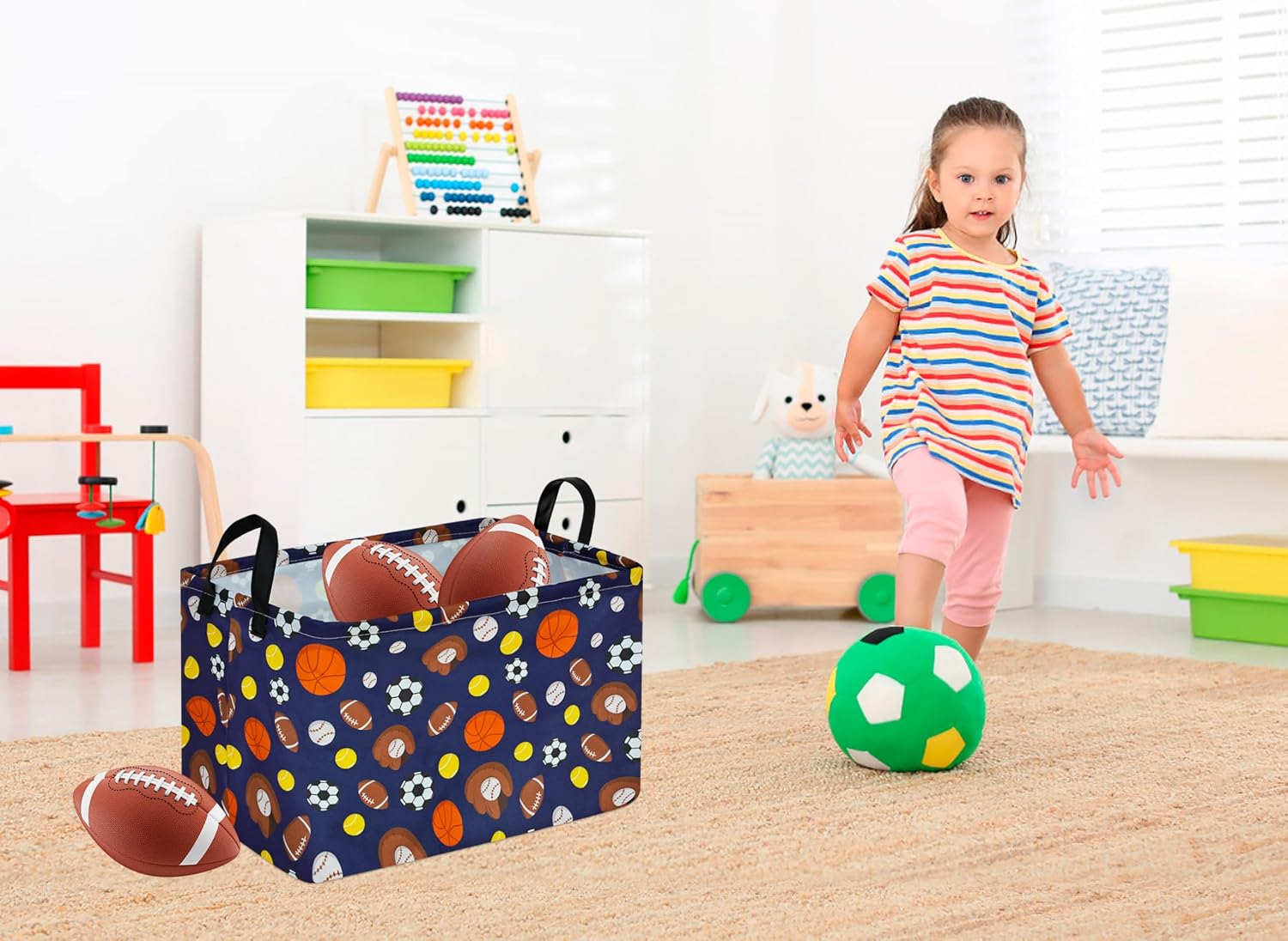 MAIZMZ Rectangular Storage Basket Collapsible Organizer Bin Waterproof Toy Box for Organizing Home/Dorm/Kitchen/Pet/Office/Closet/Shelf/Gift Baskets