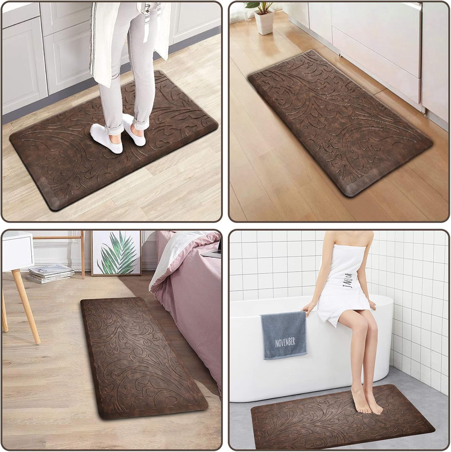 Kitchen Mat Cushioned Anti-Fatigue Comfort Standing Mat Rug for Home,Office