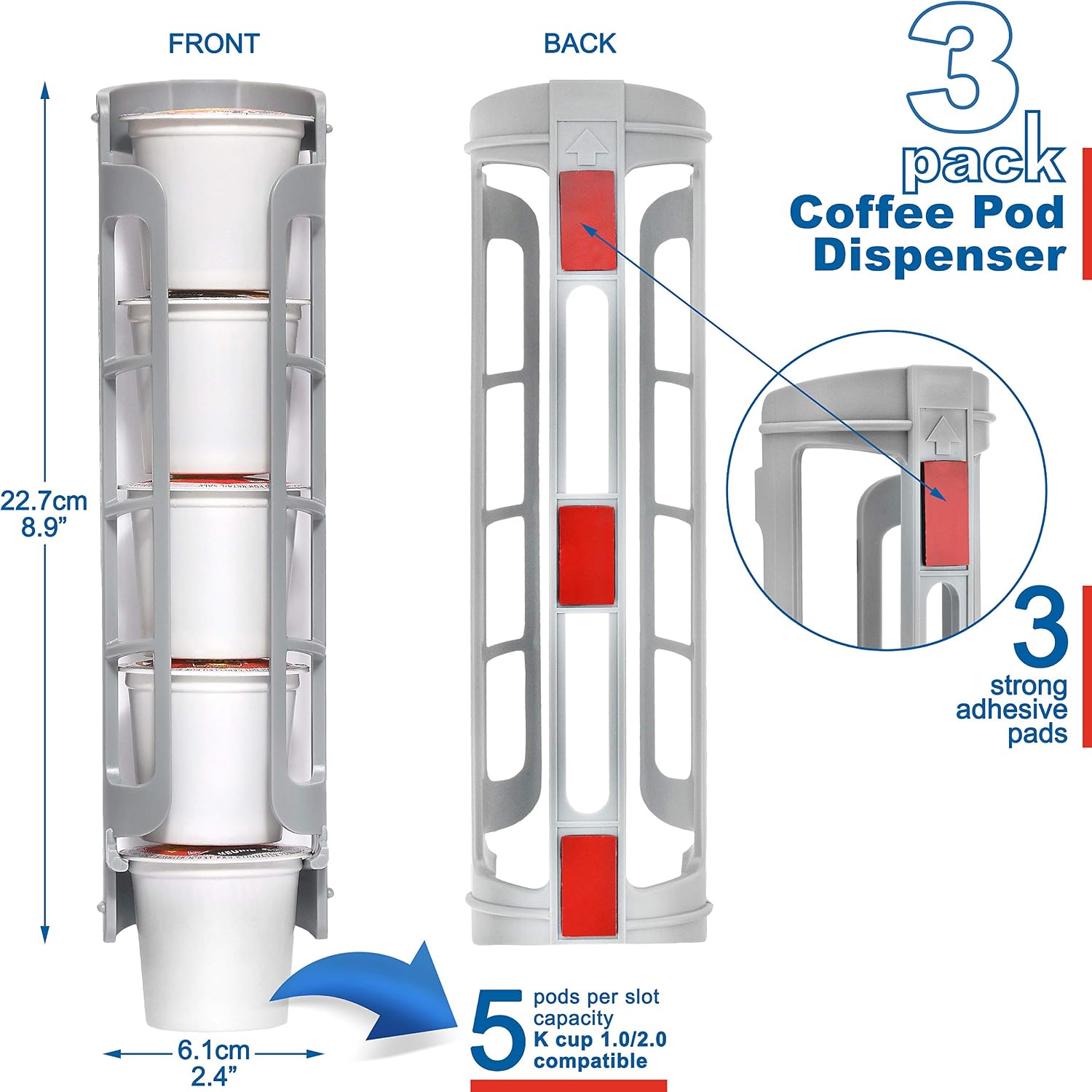 STORAGENIE Coffee Pod Holder for Keurig, Stores 10 Pods