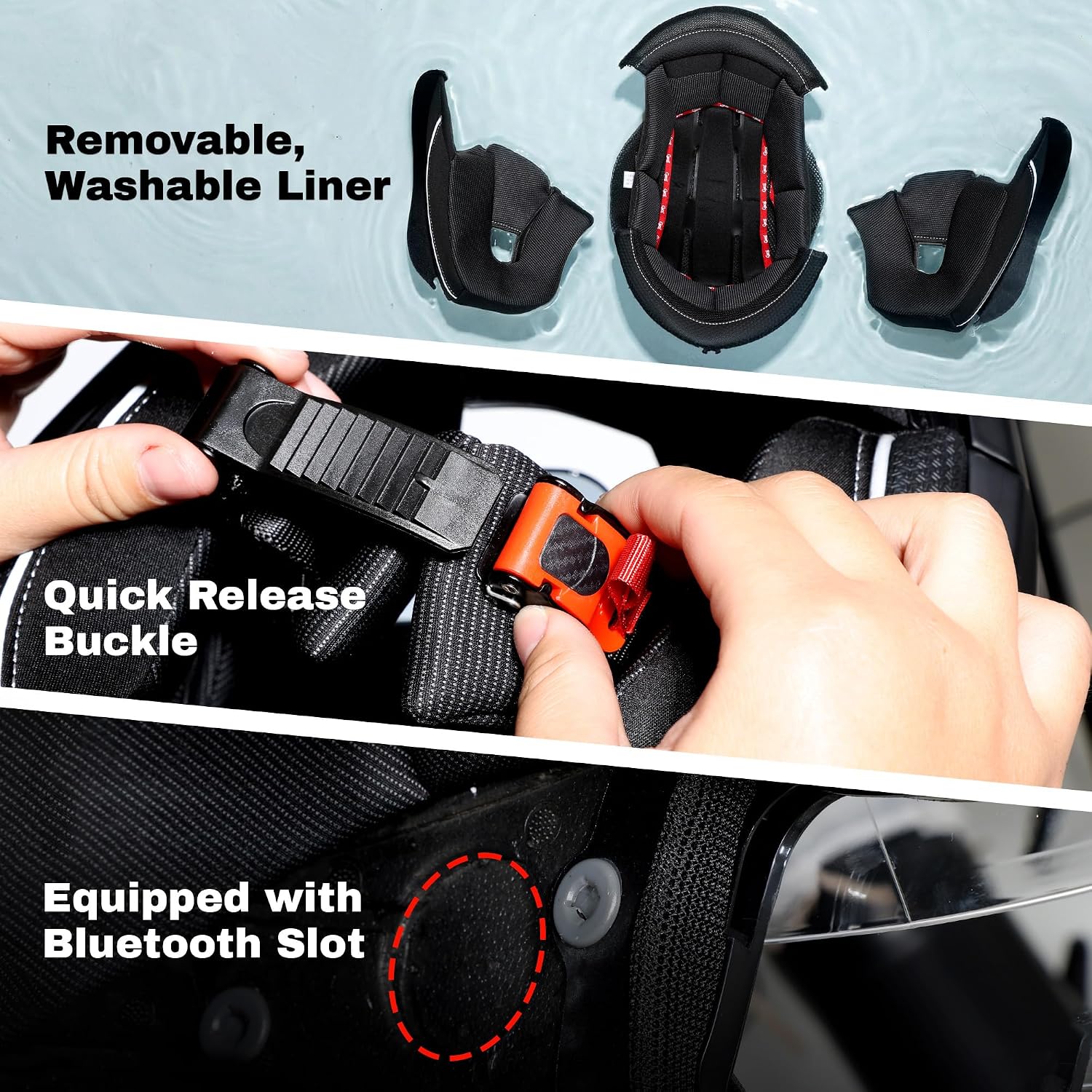 CYRIL Modular Motorcycle Helmet DOT Approved, Flip Up Full Face for Adults | Intercom ready, glasses friendly design with dual visors, extra smoke shield and carrying bag for street riding