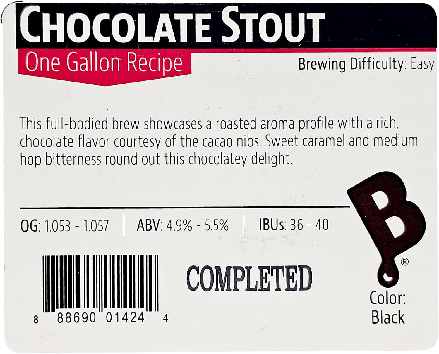 Brewer's Best One Gallon Beer Ingredient Kit-Chocolate Stout