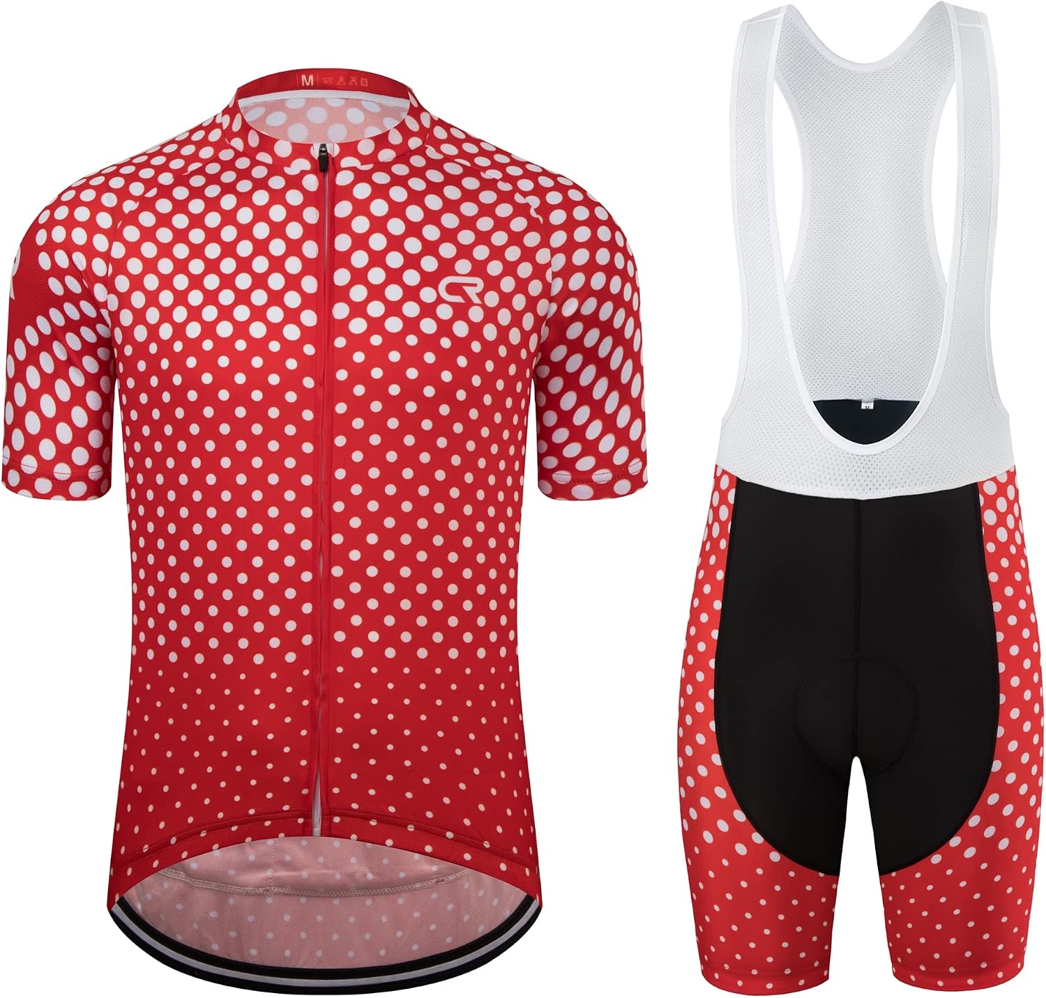 Coconut Ropamo CR Men's Cycling Jersey Set Road Bike Jersey Zipper Pocket Short Sleeves Cycling Kits Bib Shorts 3D Padded