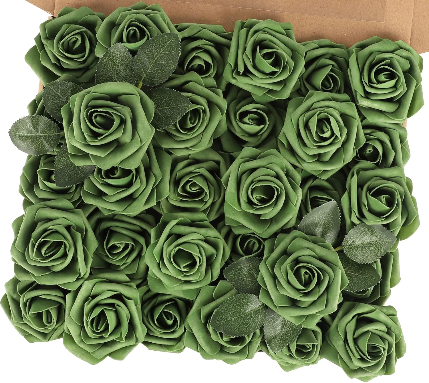 30PCS Yellow Artificial Flowers, Real Touch Fake Roses for Fall Decorations
