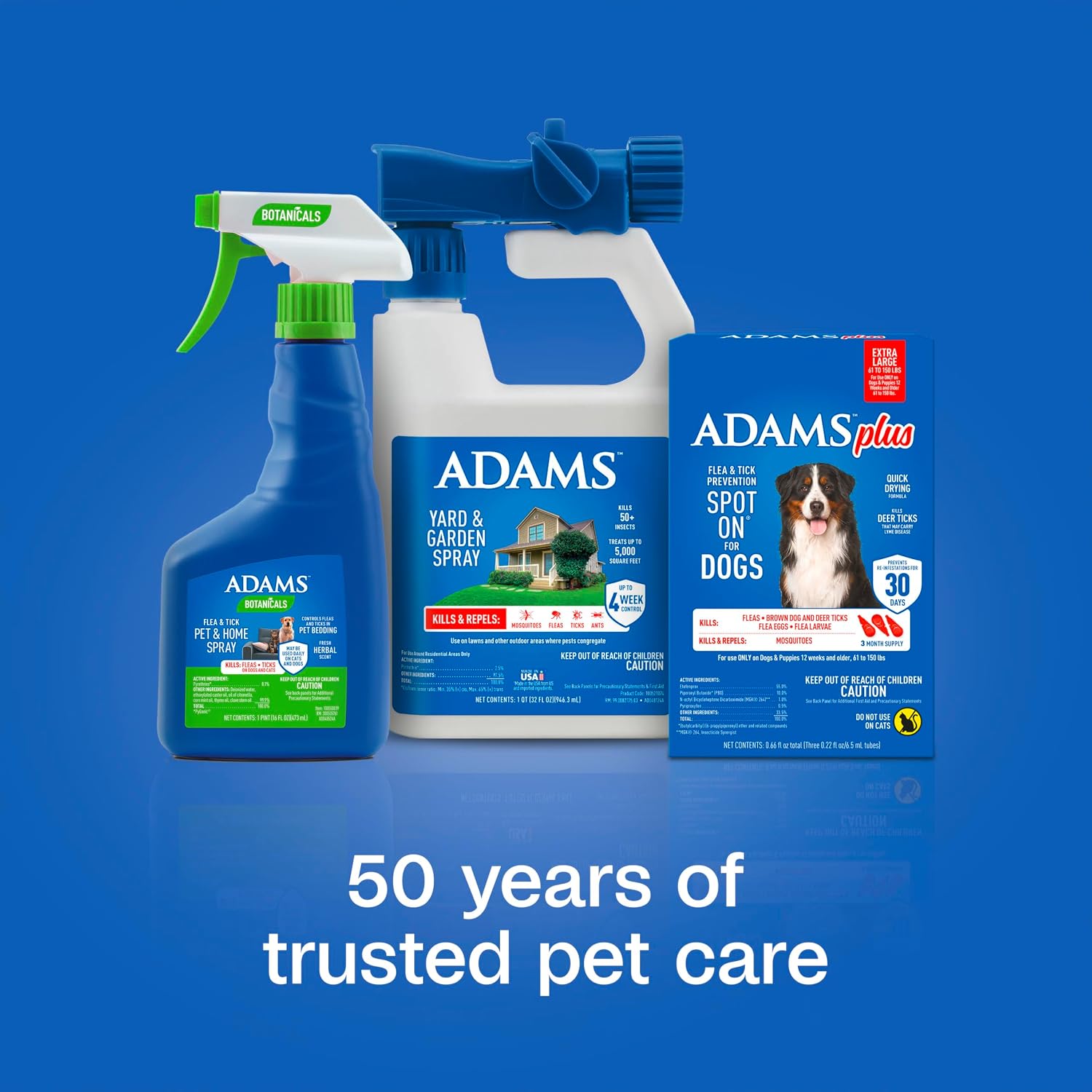 ADAMS Plus Flea & Tick Prevention Spot On for Extra Large Dogs, 3 Pack