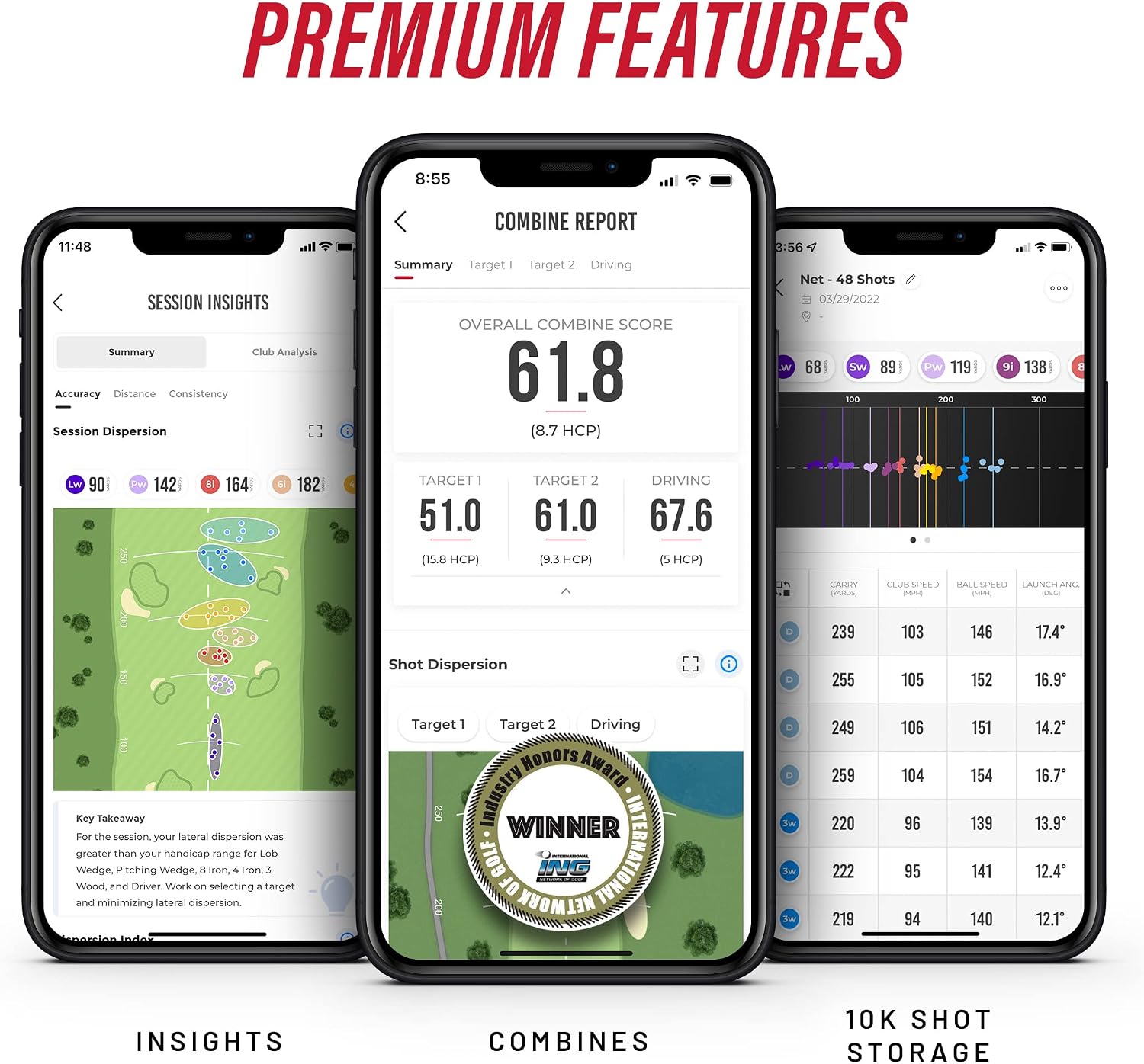 Rapsodo Mobile Launch Monitor Golf Simulator | MLM iPhone & iPad Only | Indoor & Outdoor Swing Analyzer & Tracker | GPS Satellite View | Ball Speed