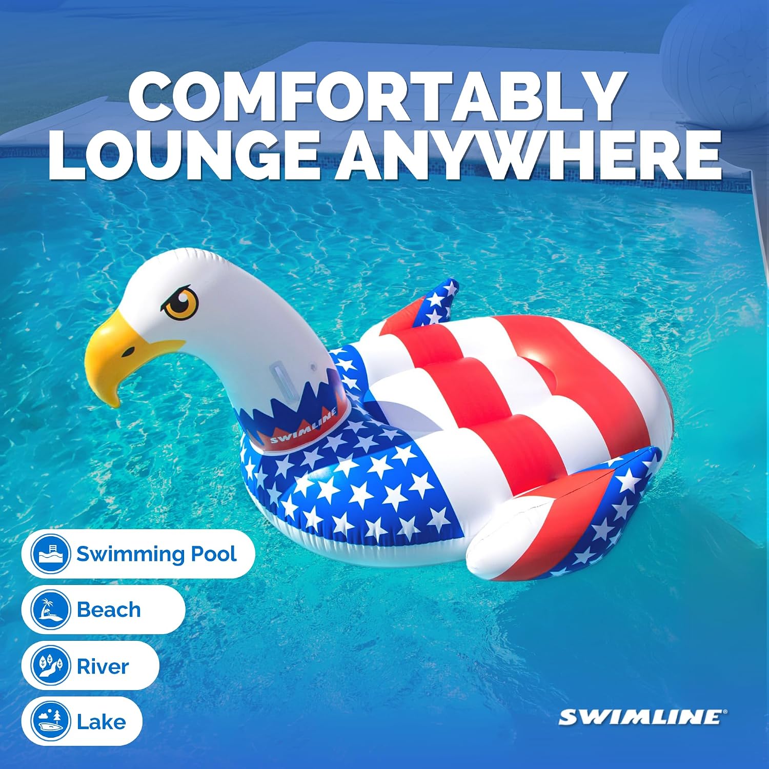SWIMLINE Original Giant Inflatable Pool Float Floatie Ride-On