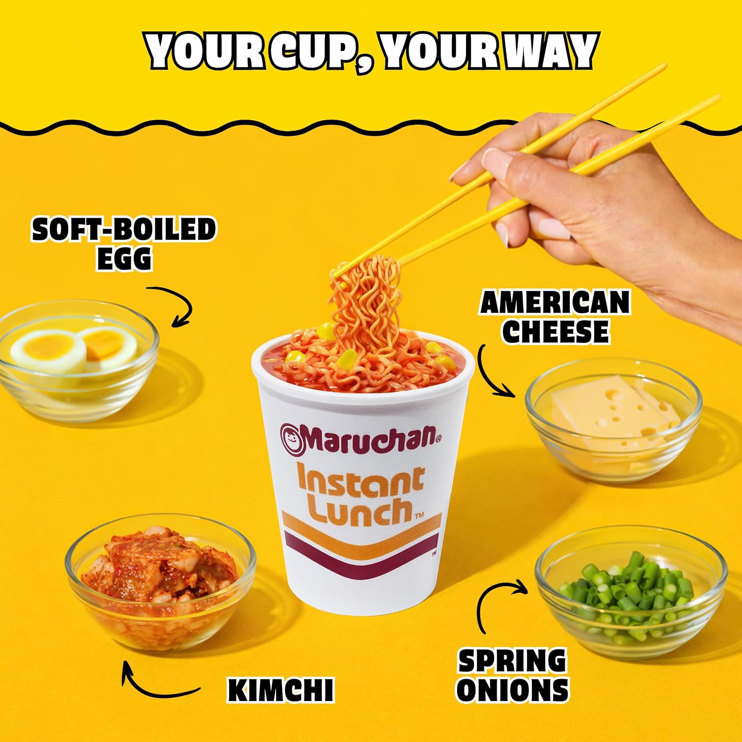 Maruchan Instant Lunch Ramen Noodles, Cheddar Cheese Flavor – Japanese-Style Instant Noodle Soup, Easy Meal Ready in 3 Minutes – 2.25 Oz. (12 Pack)