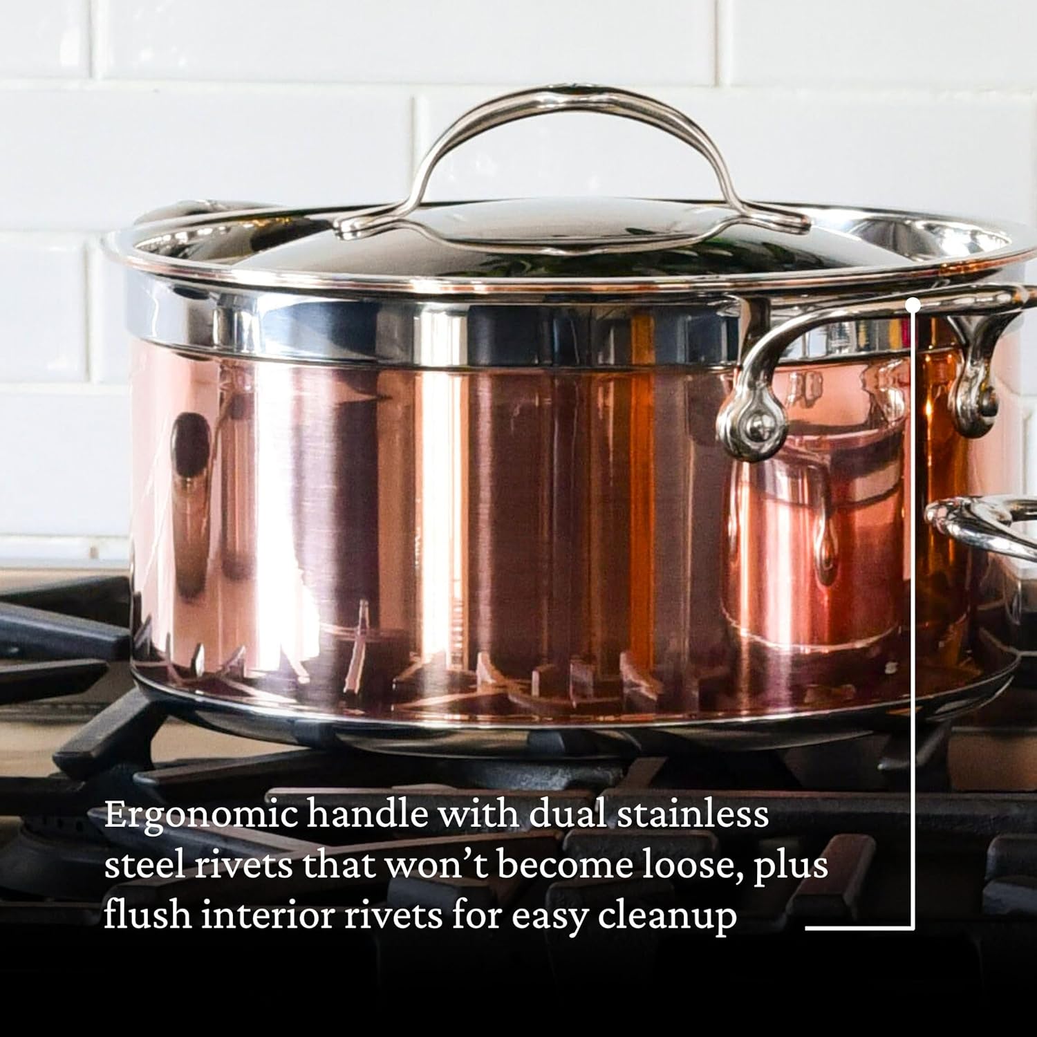 Hestan - CopperBond Collection - 100% Pure Copper Frying Pan, Induction Cooktop Compatible, 8.5-Inch