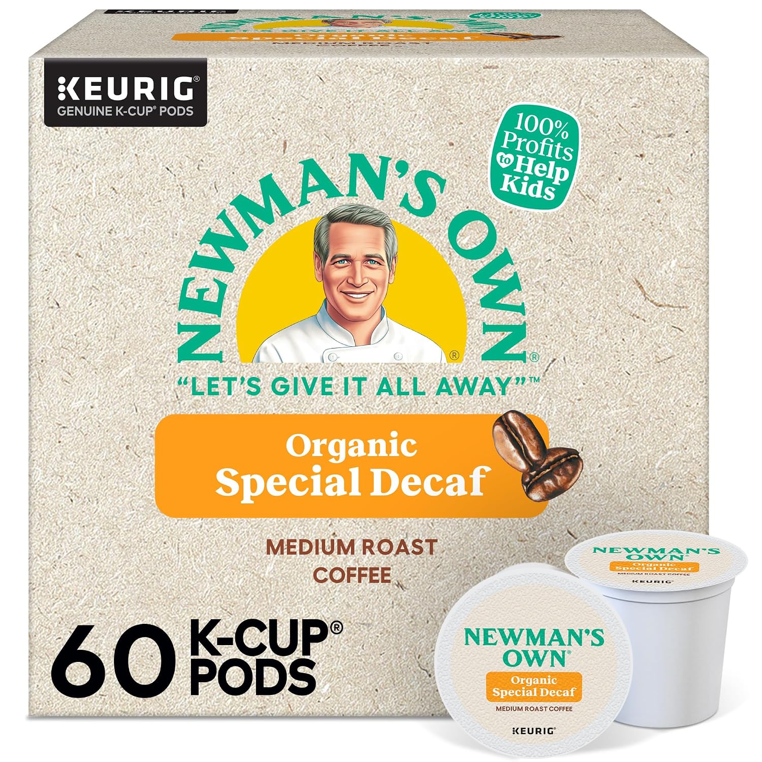 Newman's Own Organics Special Blend Keurig Single-Serve K-Cup Pods, Medium Roast Coffee, 96 Count