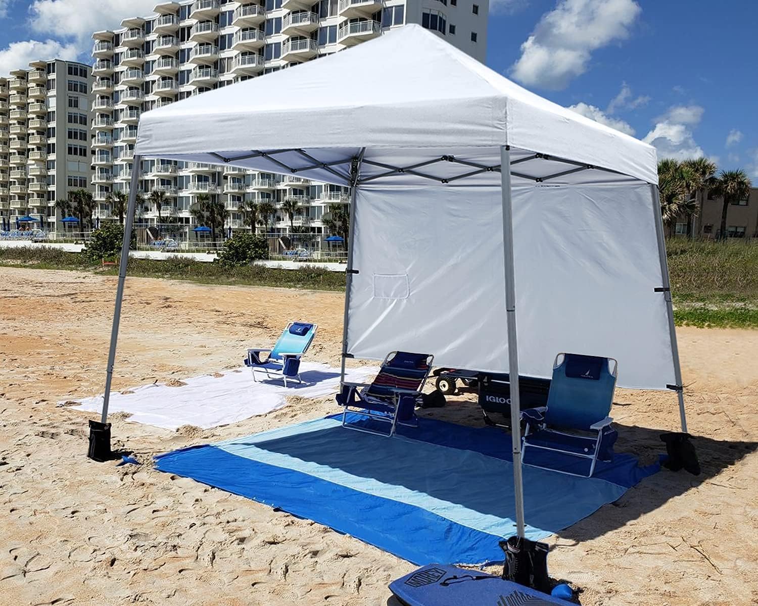 ABCCANOPY 10x10 Pop Up Canopy Tent, Slant Leg Outdoor Shade, Dark Gray