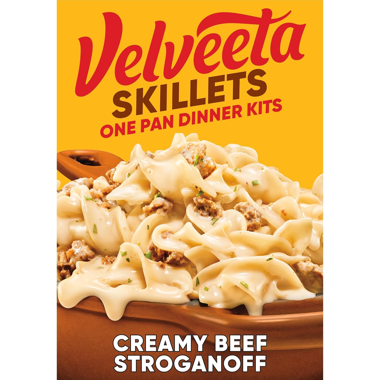 Velveeta Skillets One Pan Dinner Kit, Creamy Beef Stroganoff, 11.6 oz Box